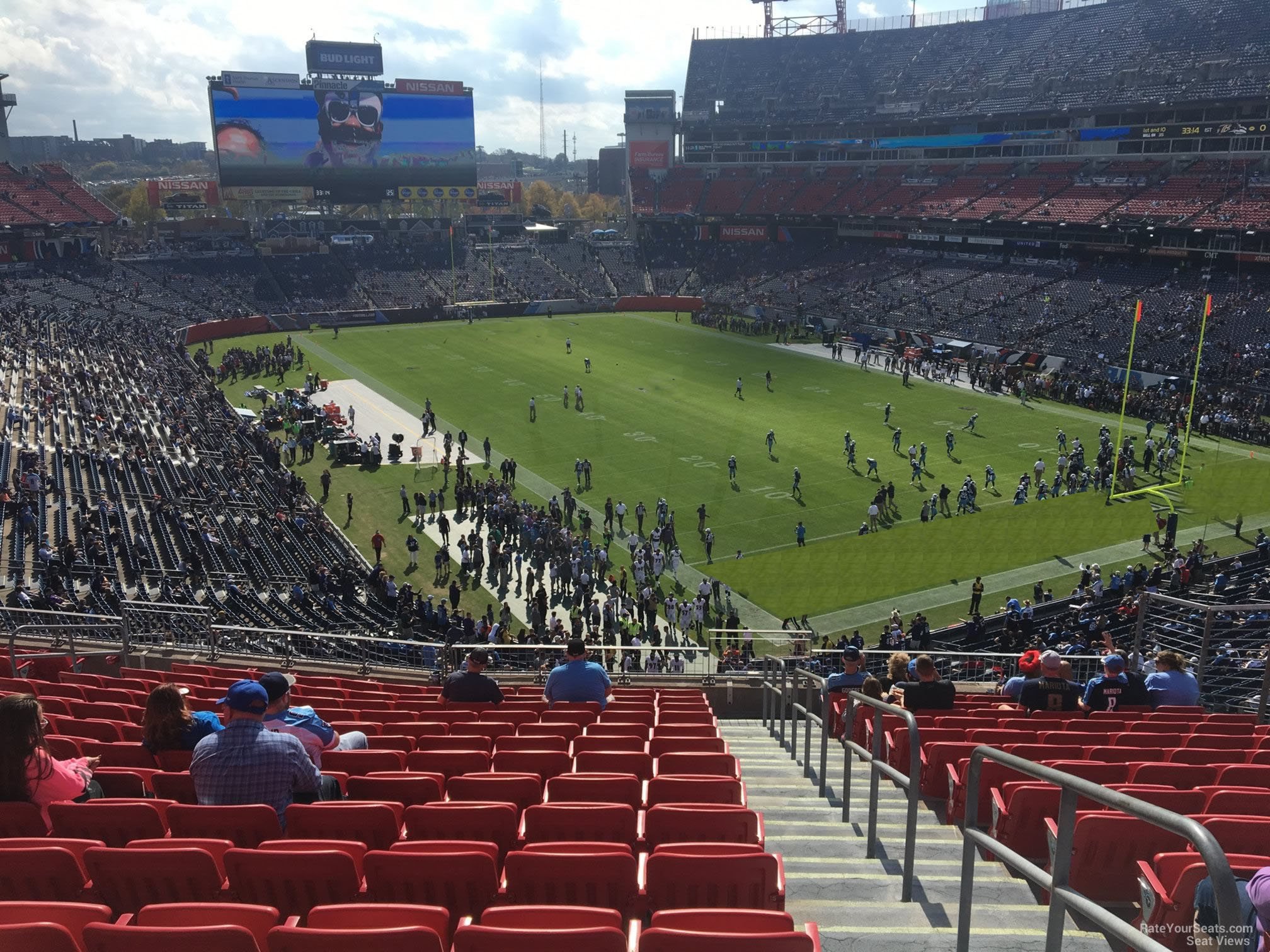 section 203, row l seat view  for football - nissan stadium