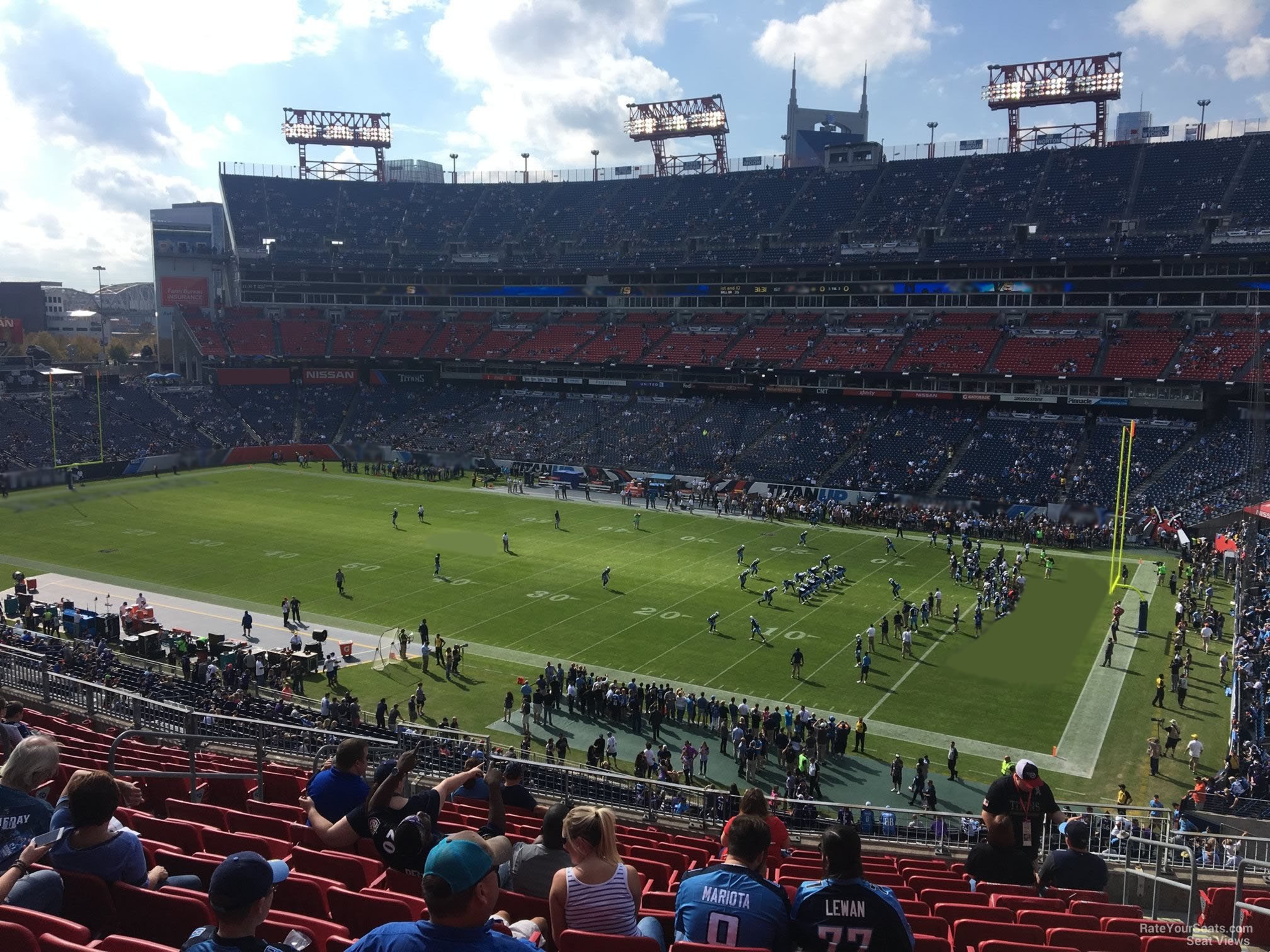 section 207, row l seat view  for football - nissan stadium