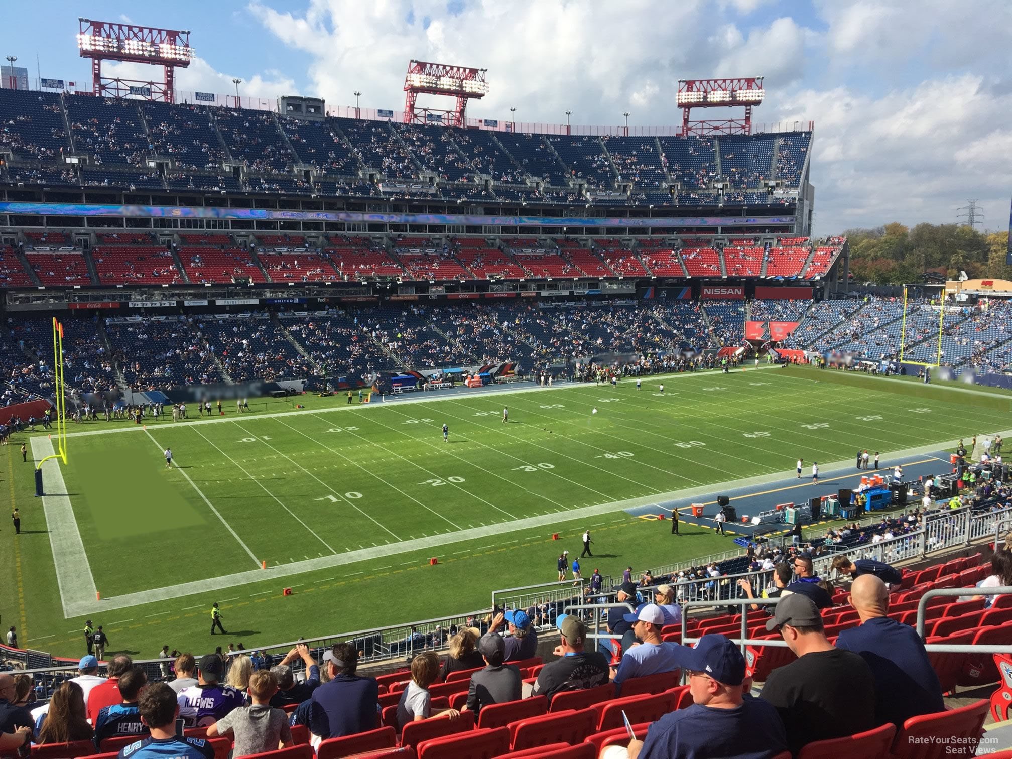 section 217, row l seat view  for football - nissan stadium