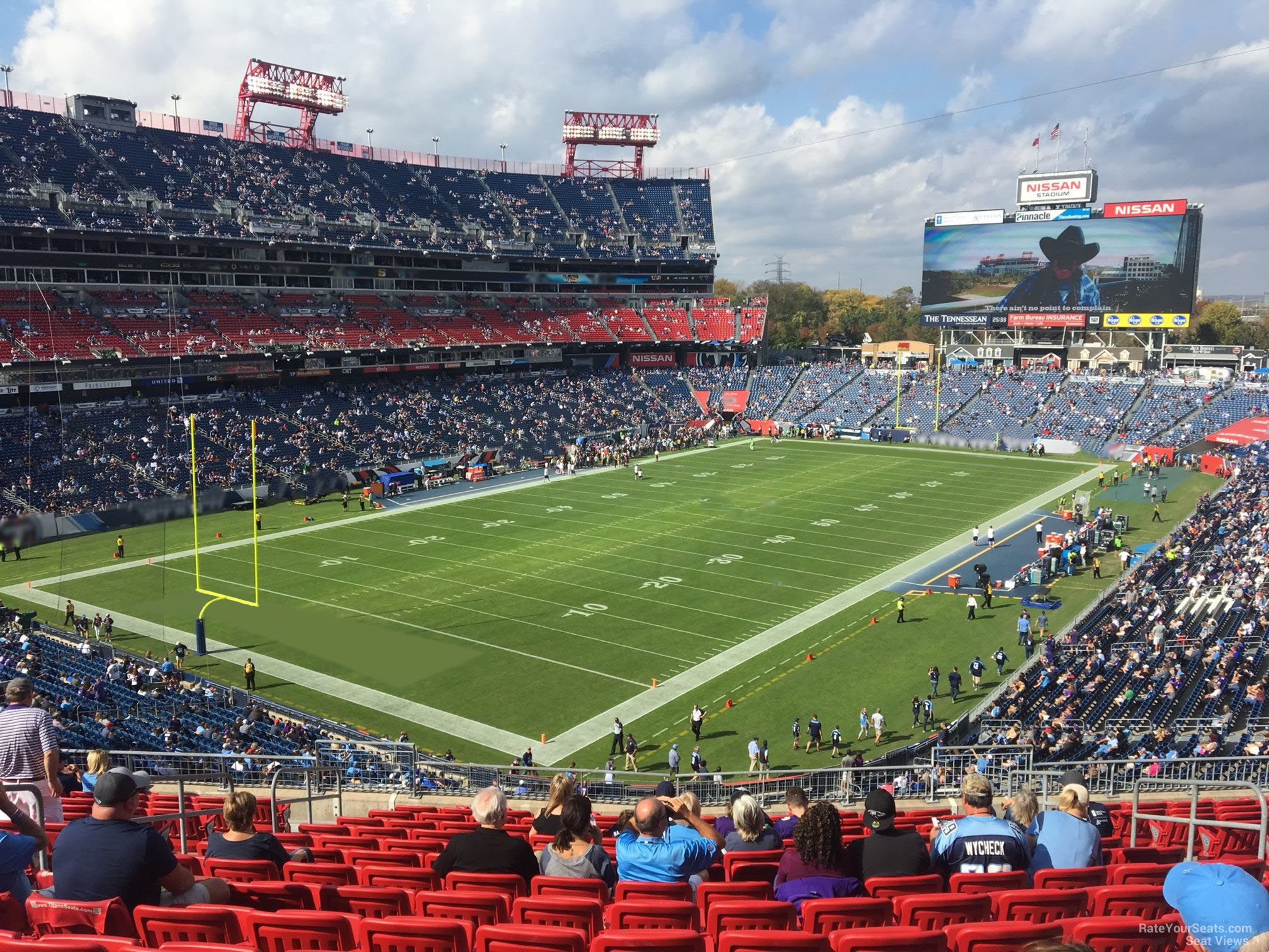 section 221, row l seat view  for football - nissan stadium