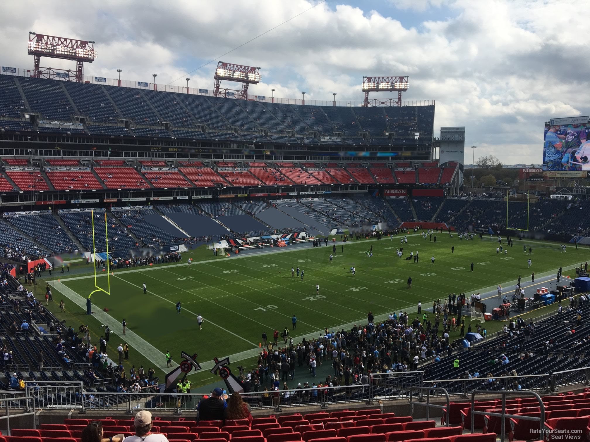 section 228, row l seat view  for football - nissan stadium