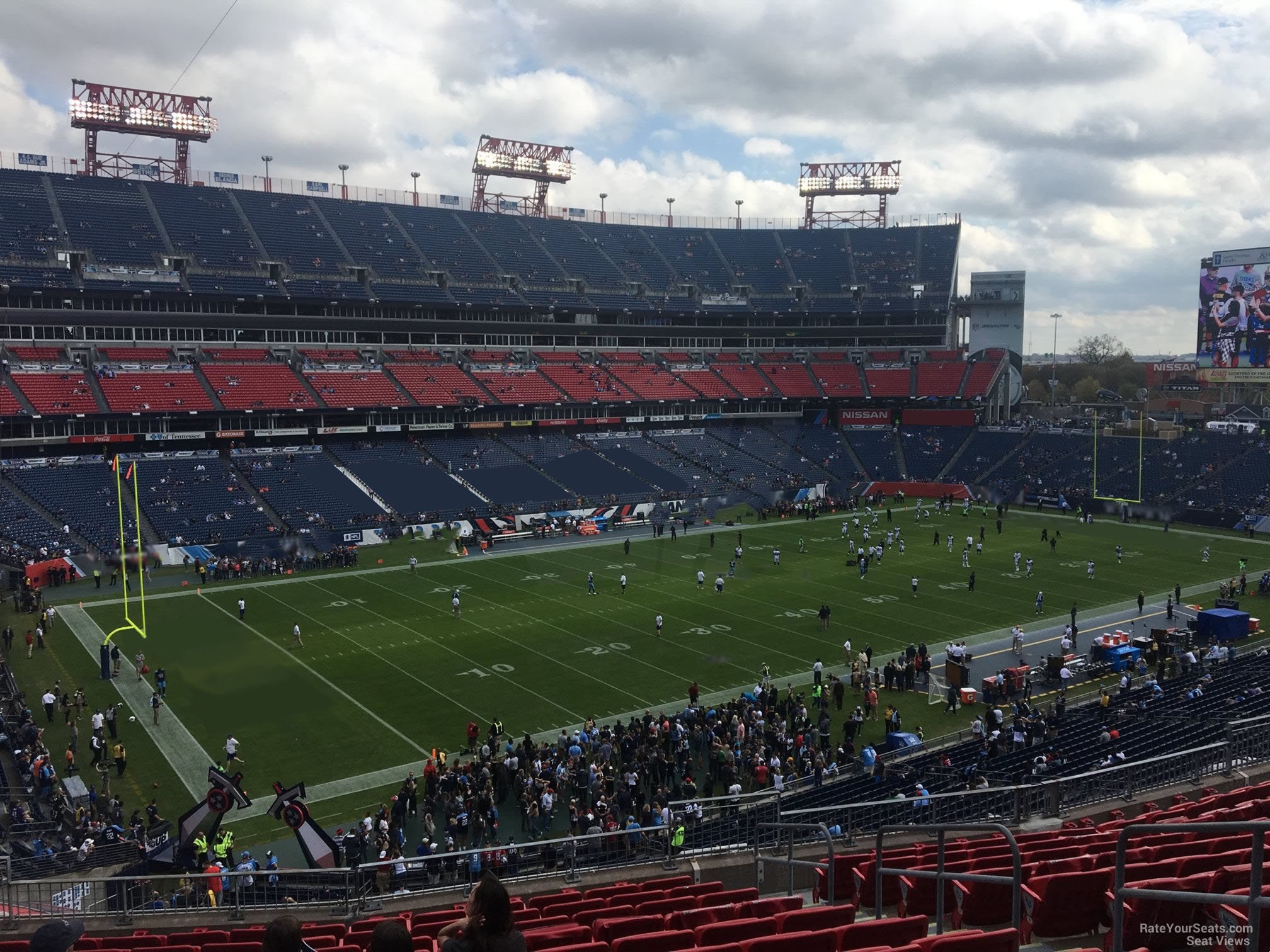 section 229, row l seat view  for football - nissan stadium