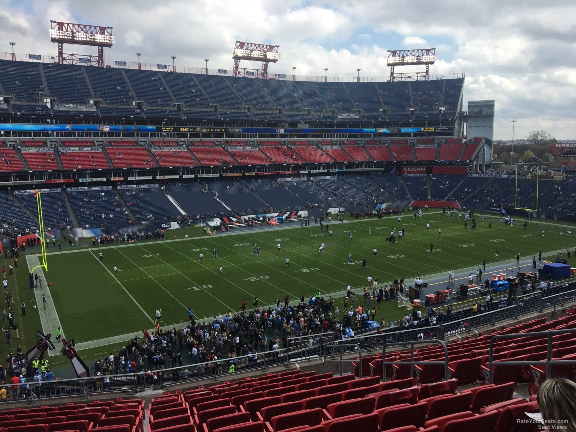 section 230, row l seat view  for football - nissan stadium
