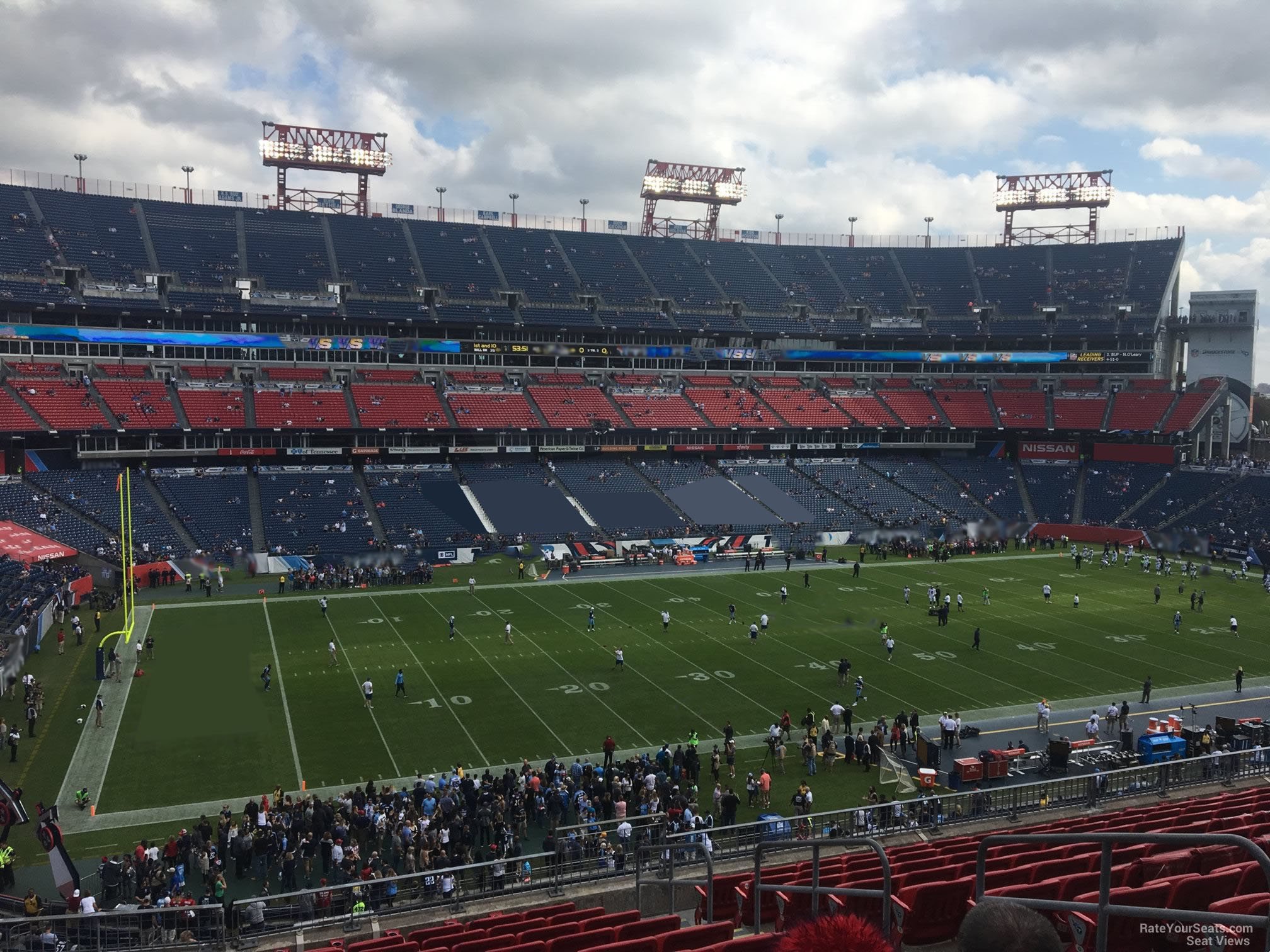 section 231, row l seat view  for football - nissan stadium