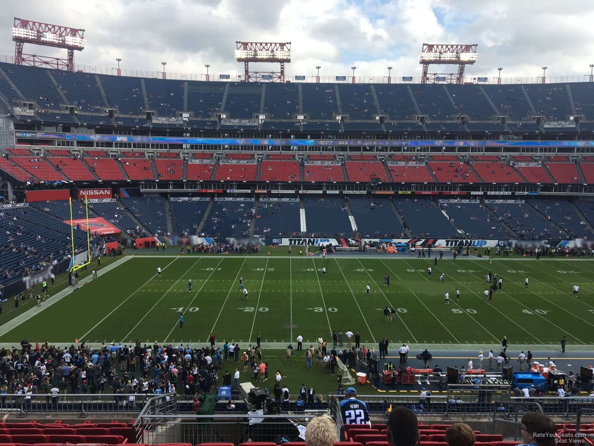 section 233, row l seat view  for football - nissan stadium