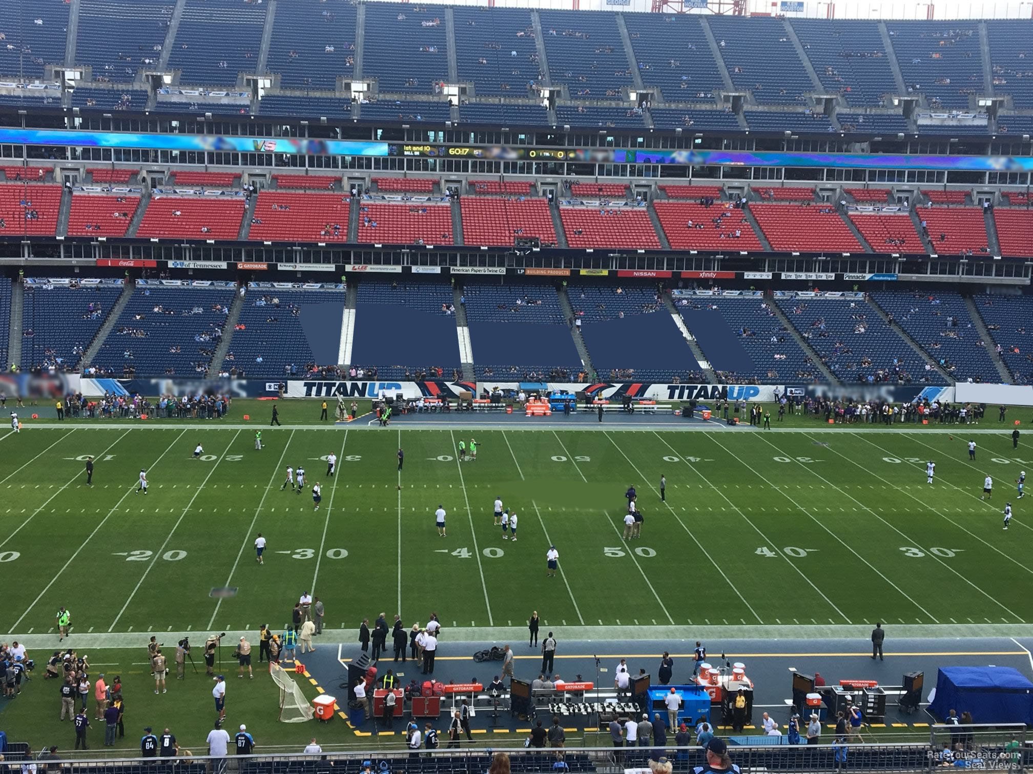 section 234, row l seat view  for football - nissan stadium