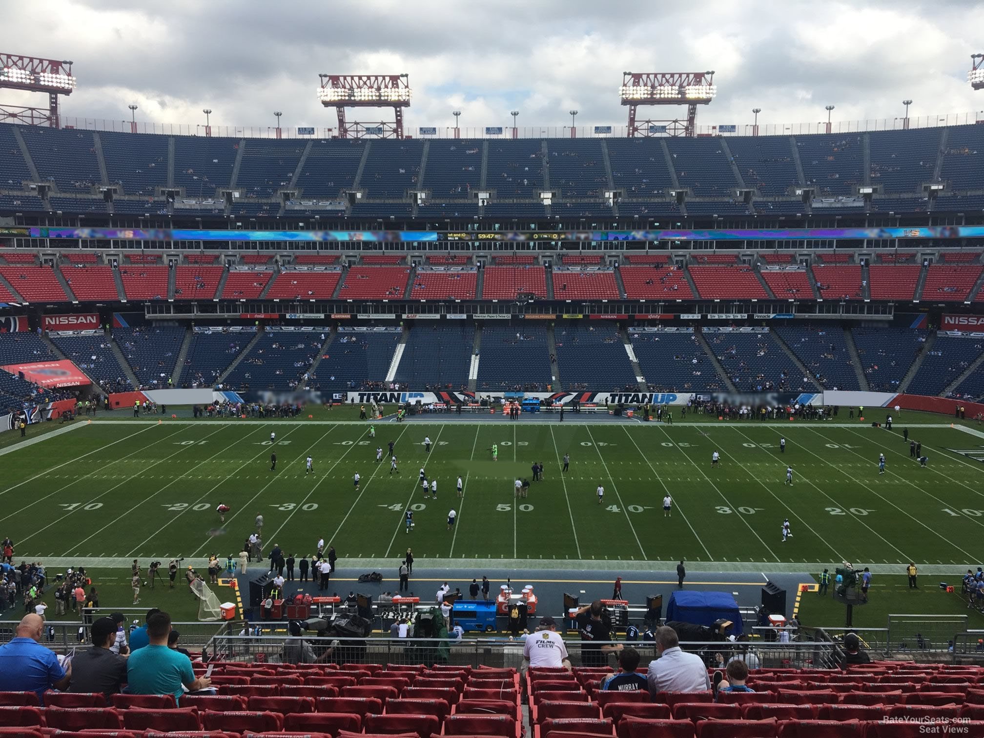 section 235, row l seat view  for football - nissan stadium