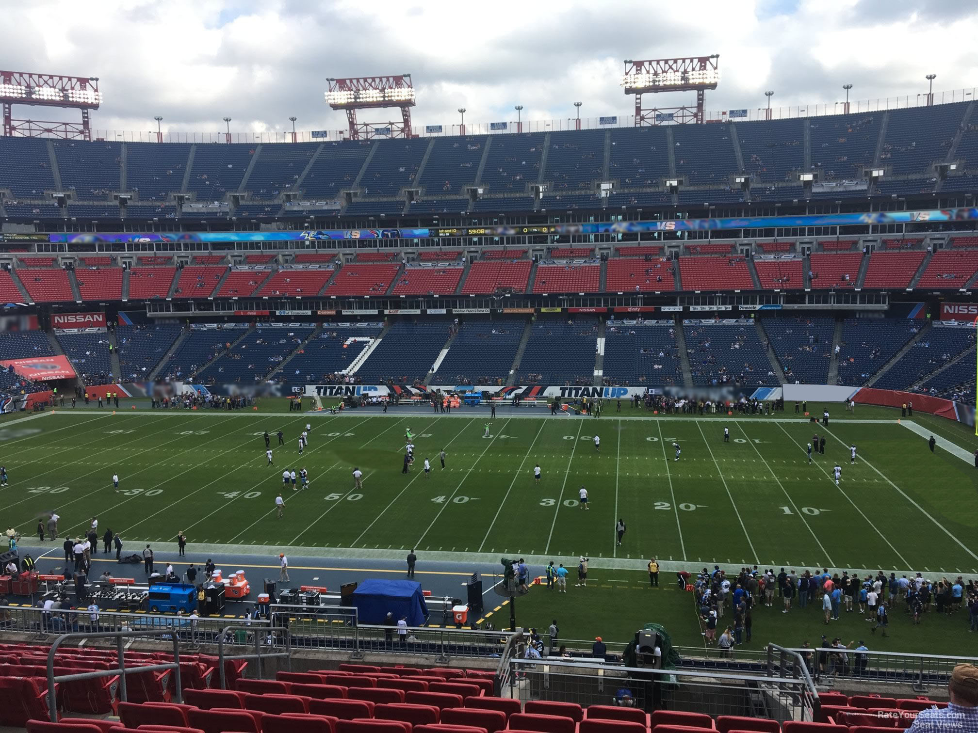 section 237, row l seat view  for football - nissan stadium