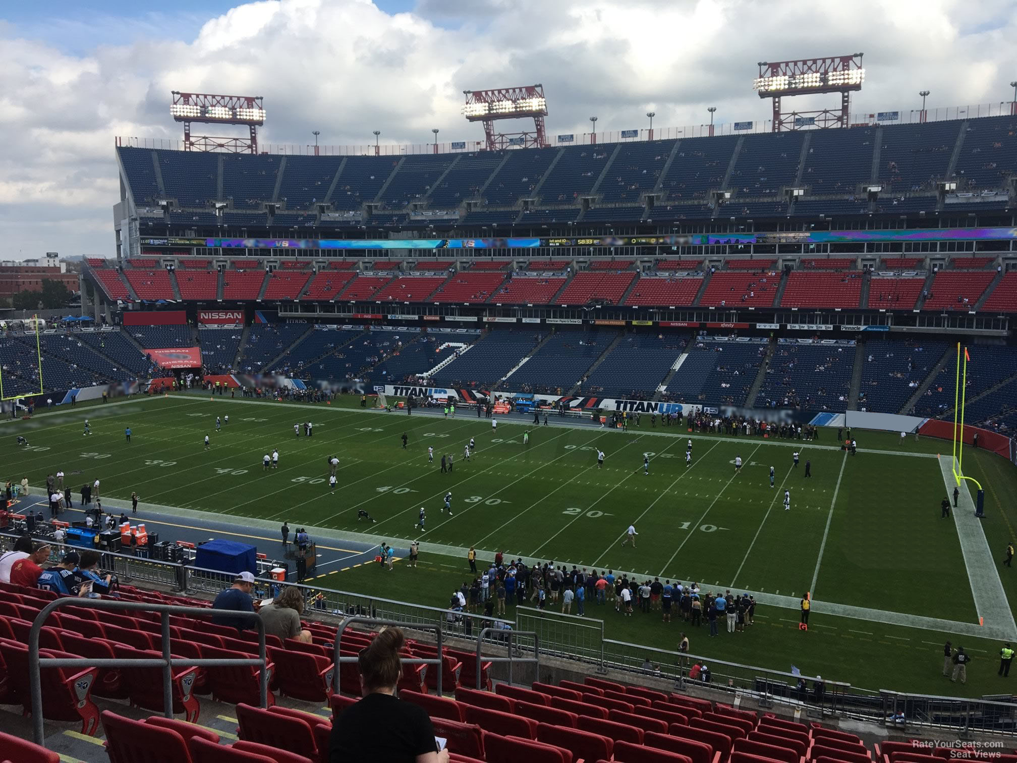 section 239, row l seat view  for football - nissan stadium