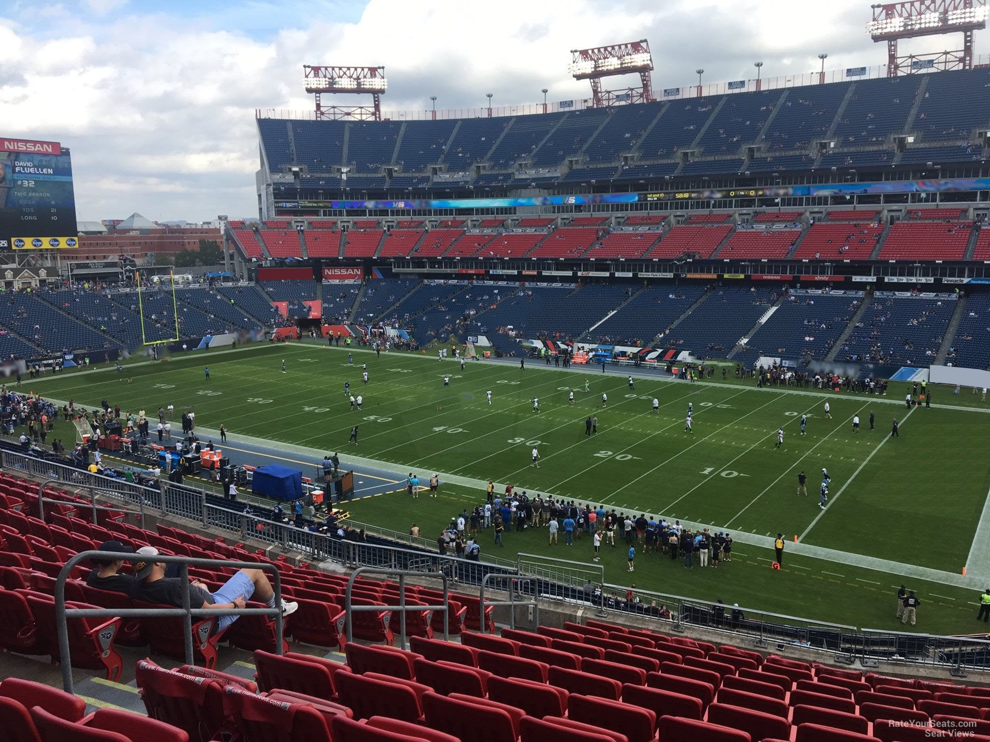 section 240, row l seat view  for football - nissan stadium