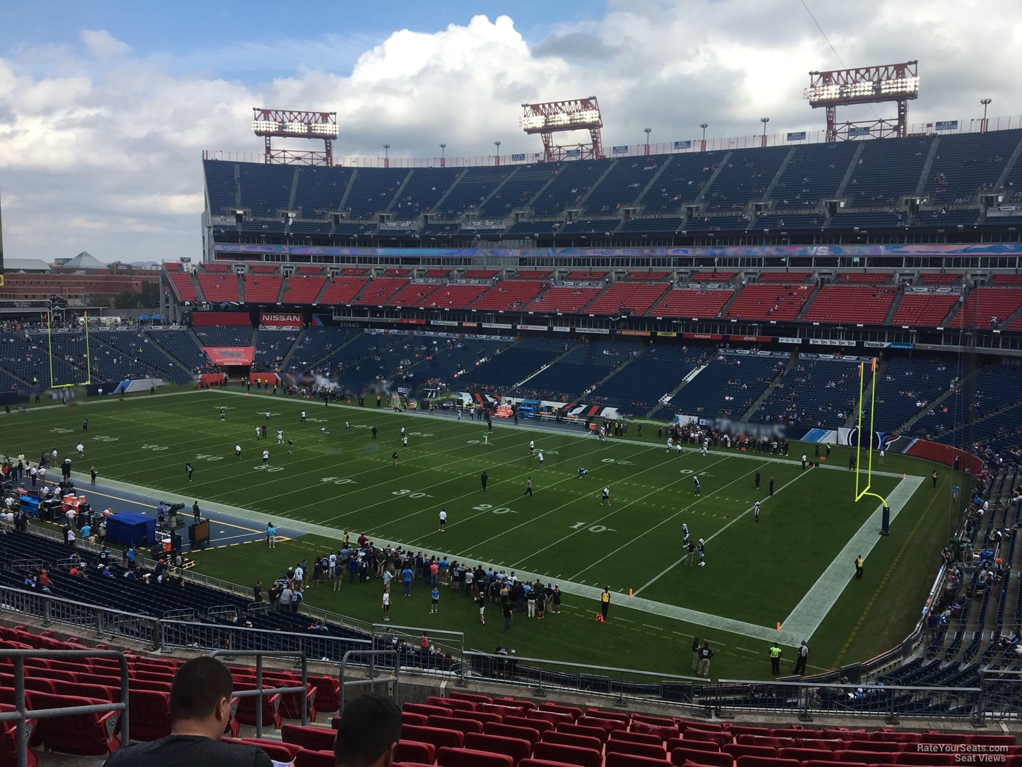 section 241, row l seat view  for football - nissan stadium
