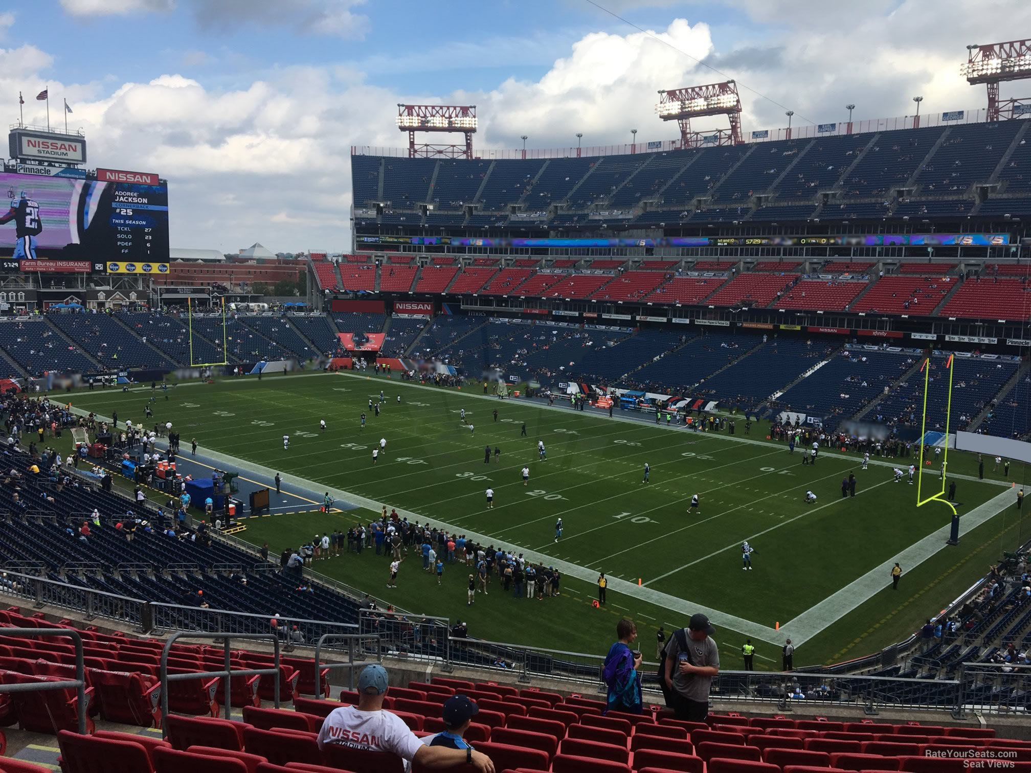 section 242, row l seat view  for football - nissan stadium