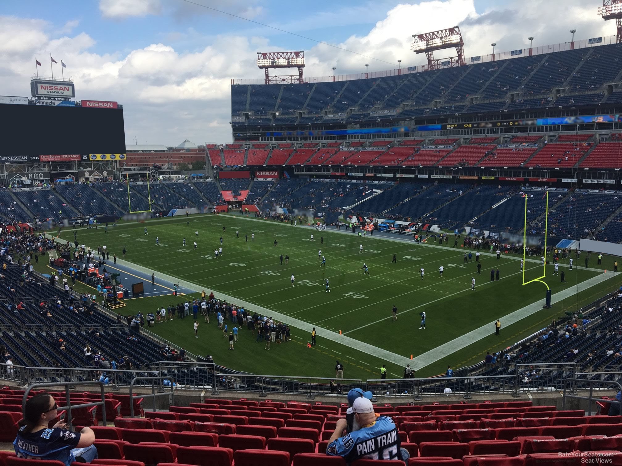 section 243, row l seat view  for football - nissan stadium