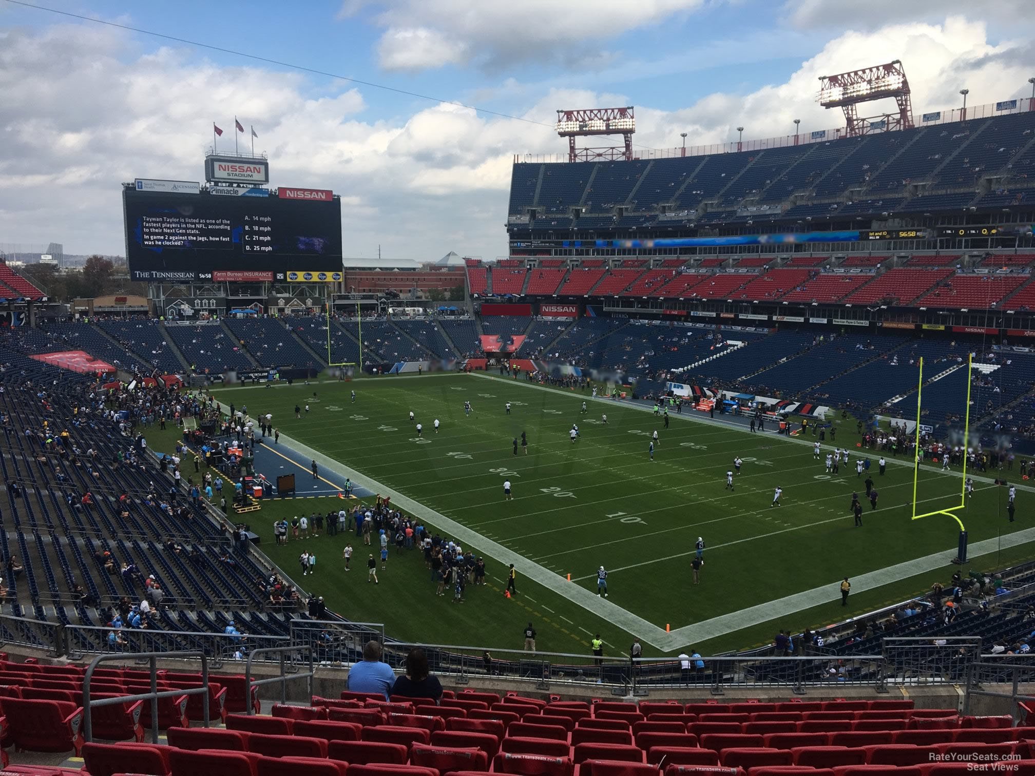 section 244, row l seat view  for football - nissan stadium