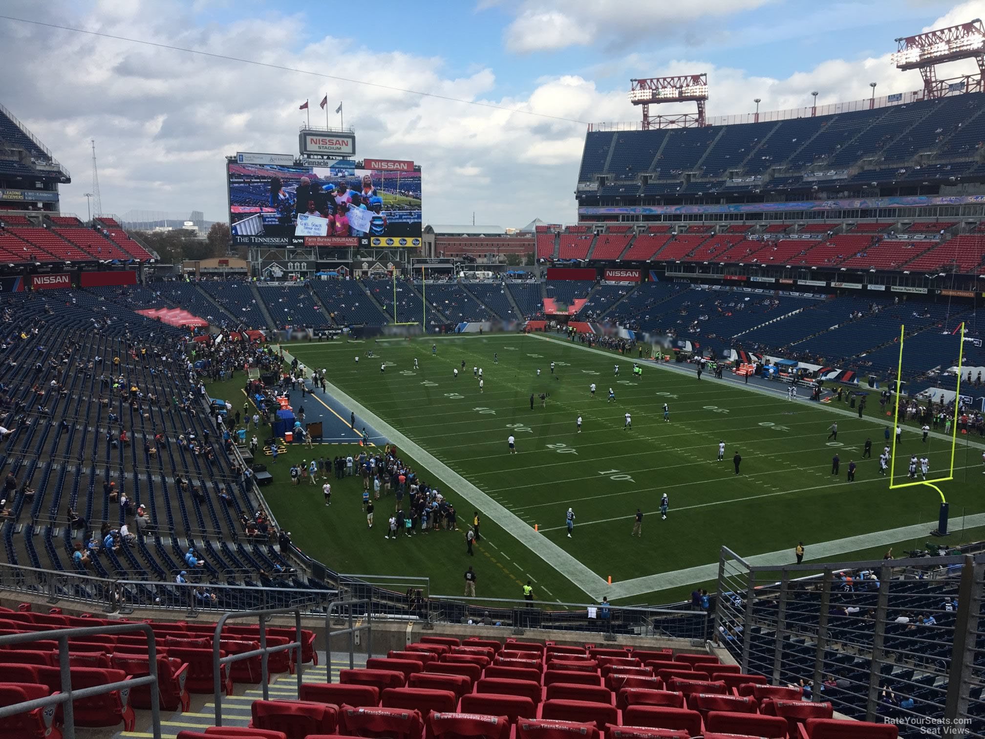section 245, row l seat view  for football - nissan stadium