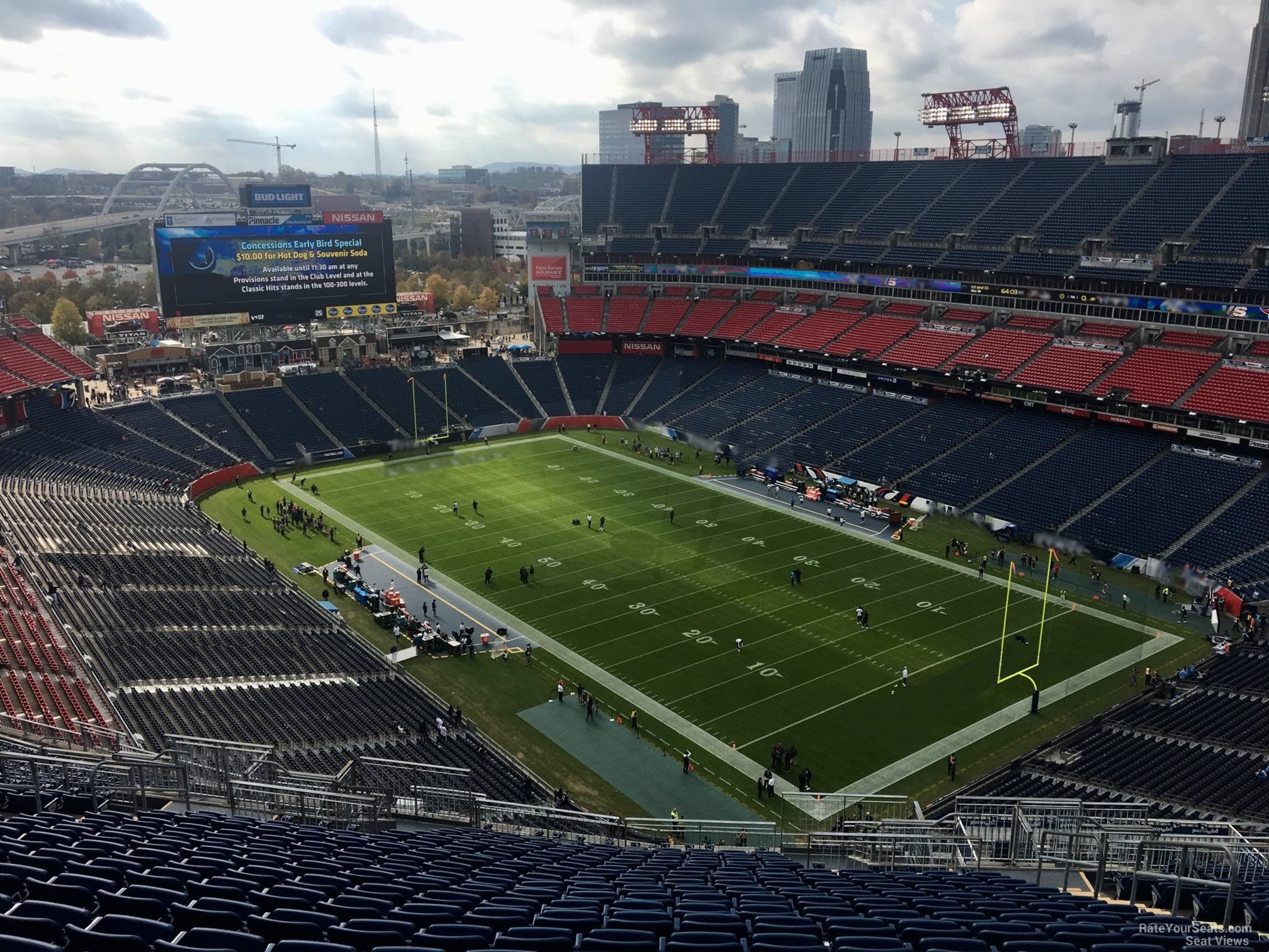 section 304, row aa seat view  for football - nissan stadium