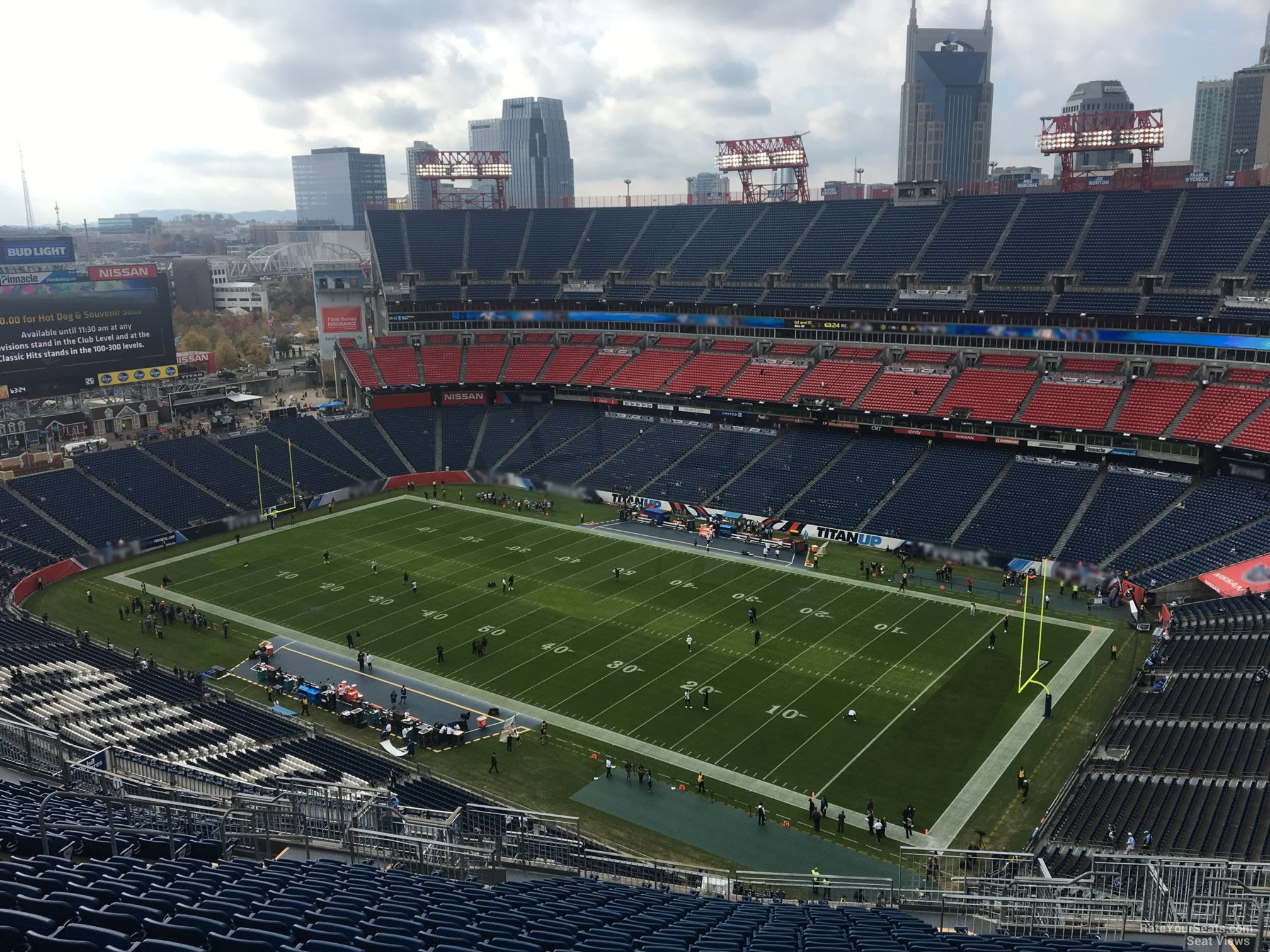 section 306, row aa seat view  for football - nissan stadium
