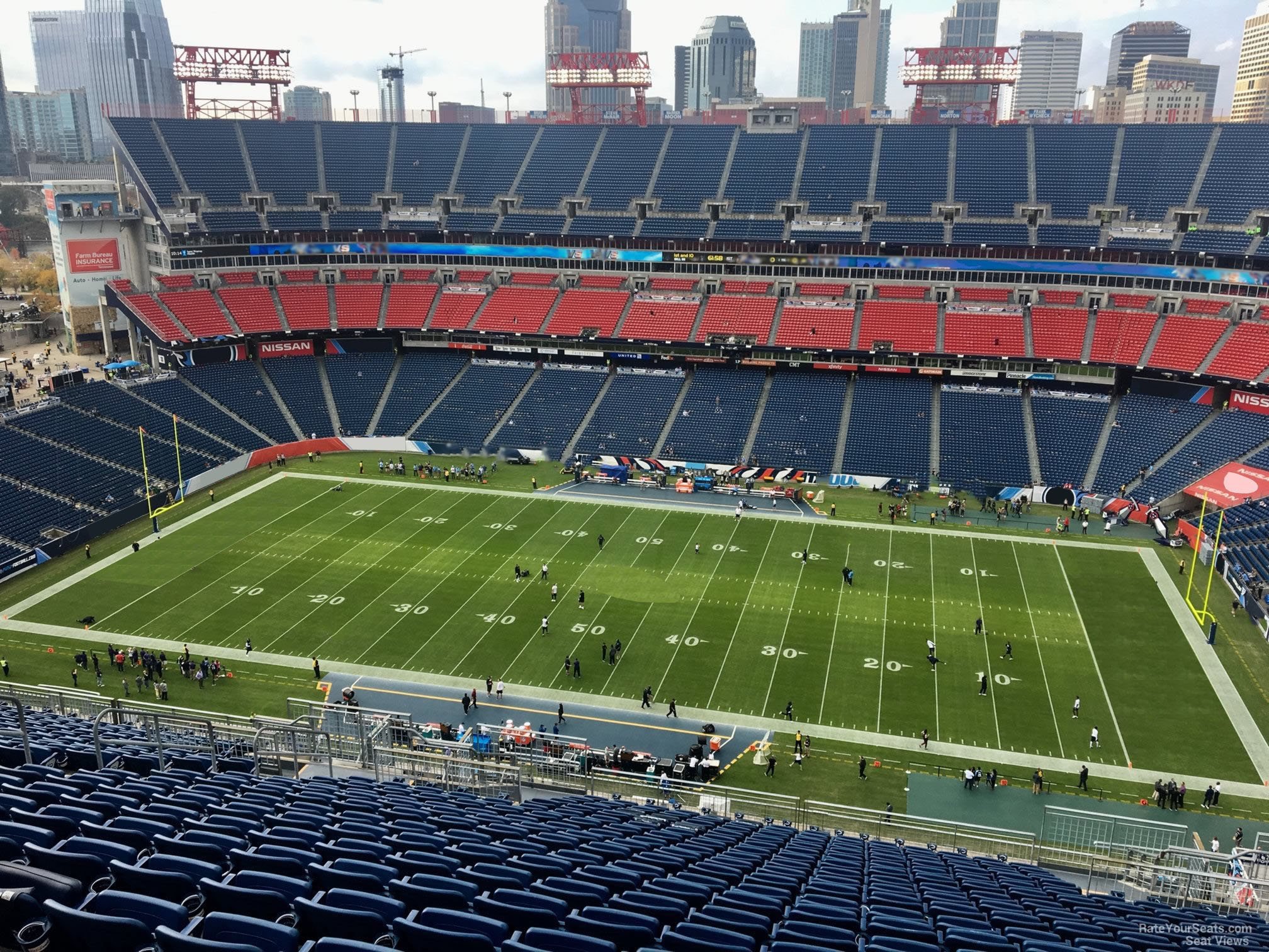 section 310, row aa seat view  for football - nissan stadium