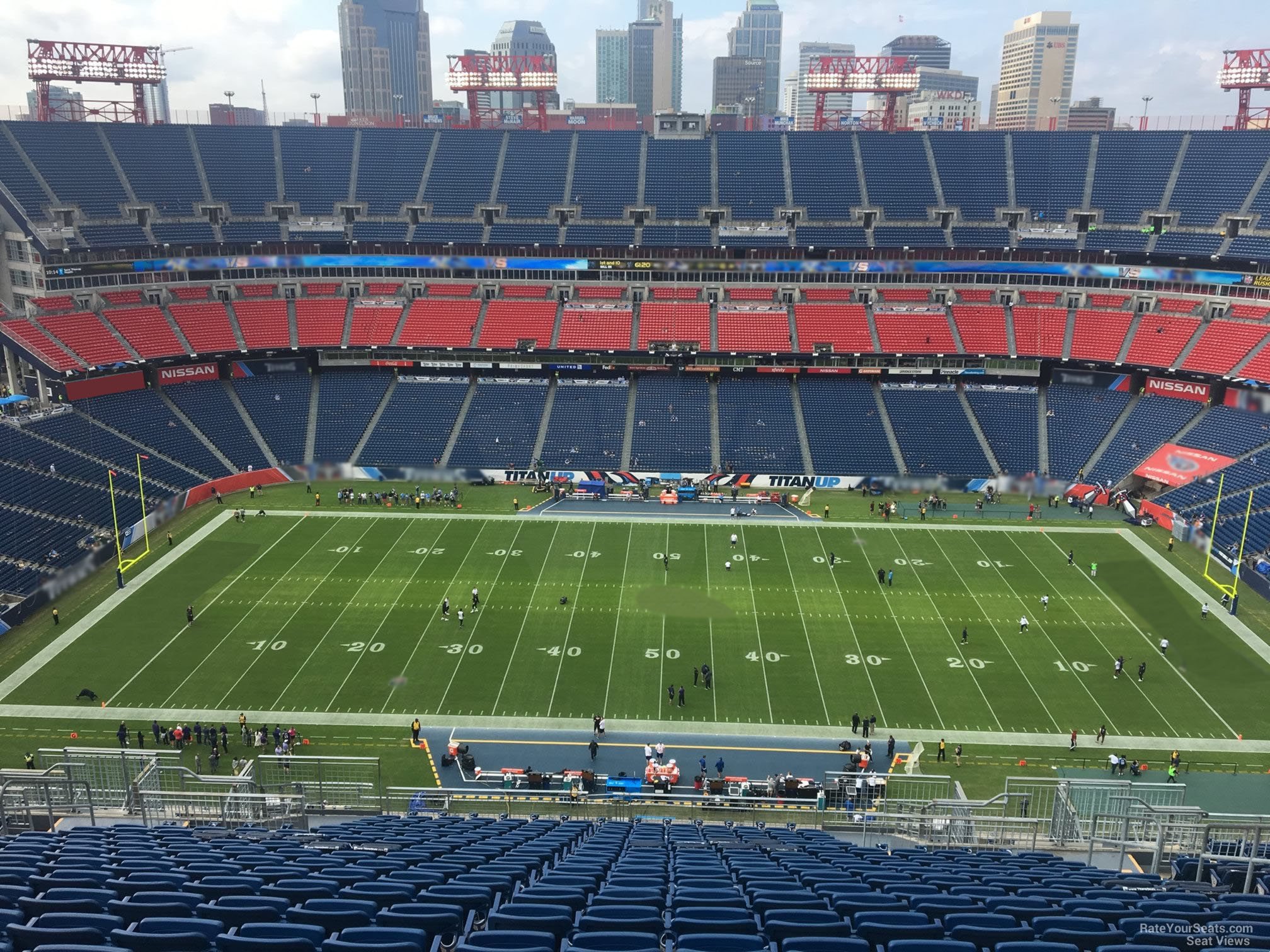 section 312, row aa seat view  for football - nissan stadium