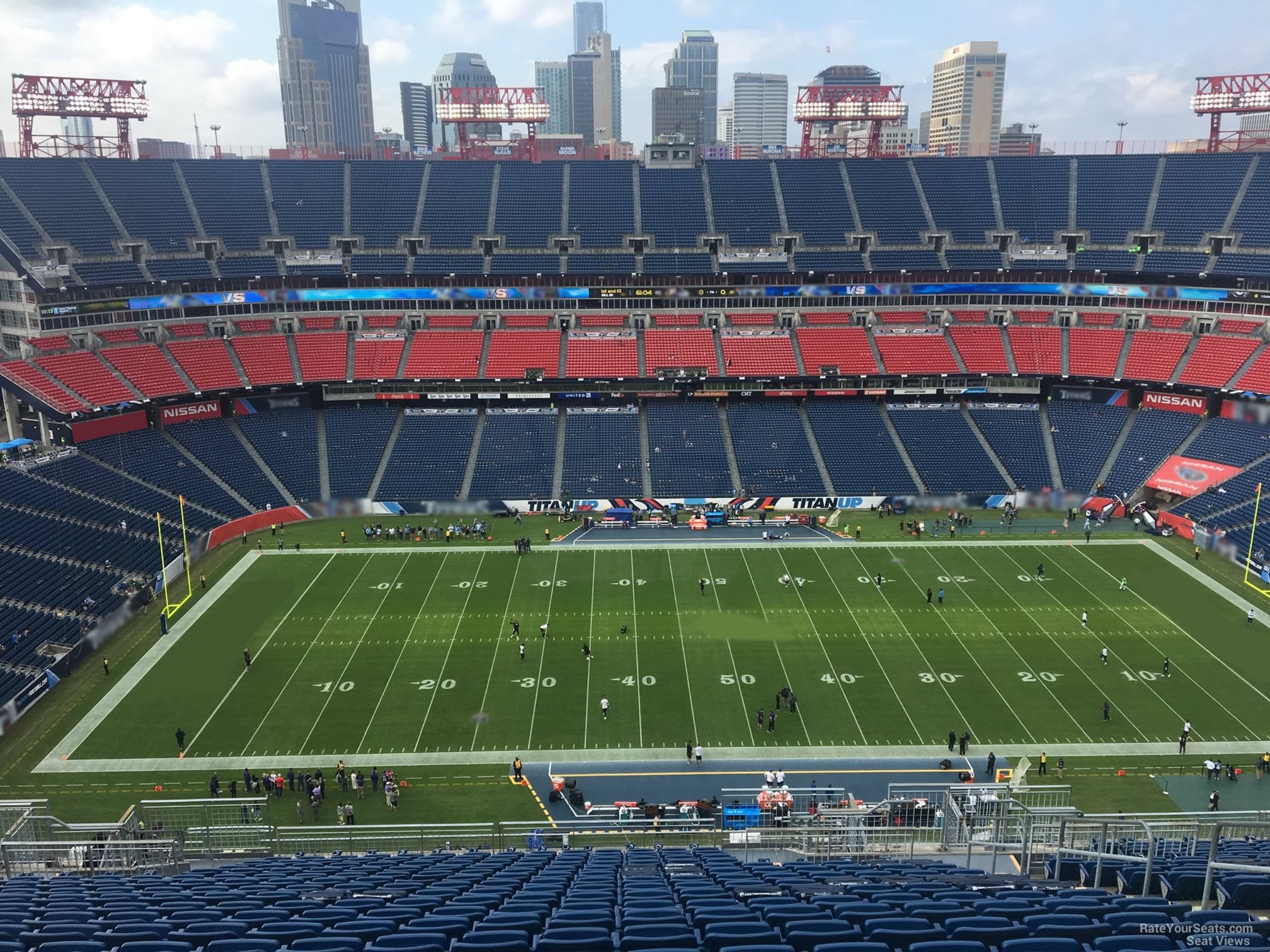 section 313, row aa seat view  for football - nissan stadium