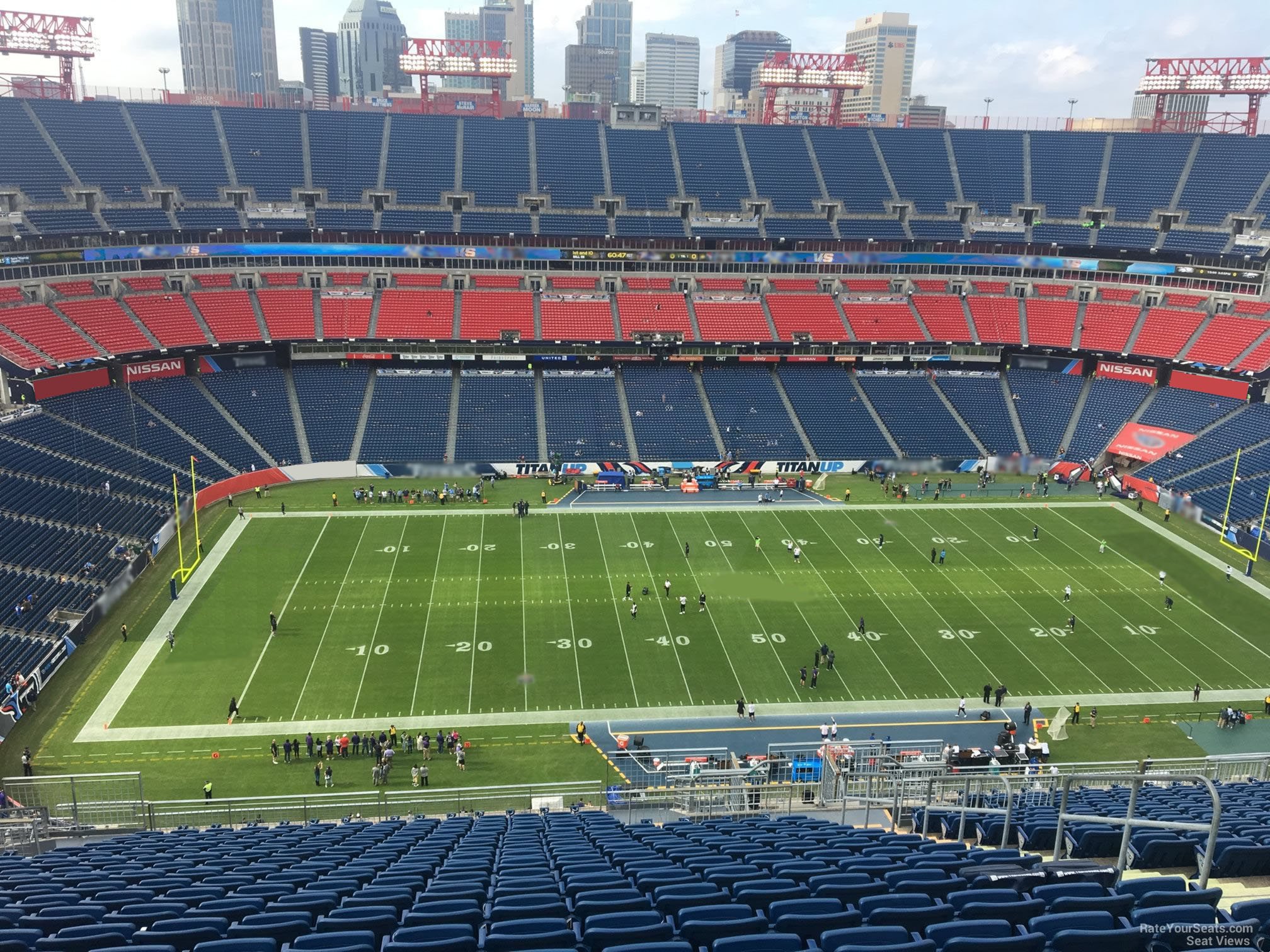 section 314, row aa seat view  for football - nissan stadium
