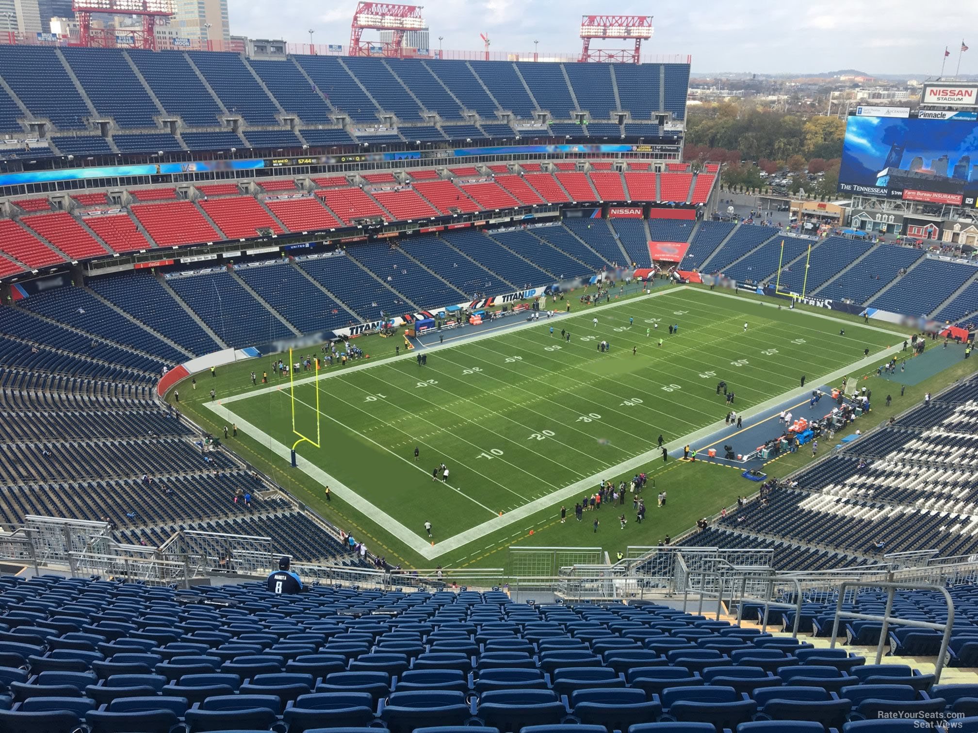 section 320, row aa seat view  for football - nissan stadium