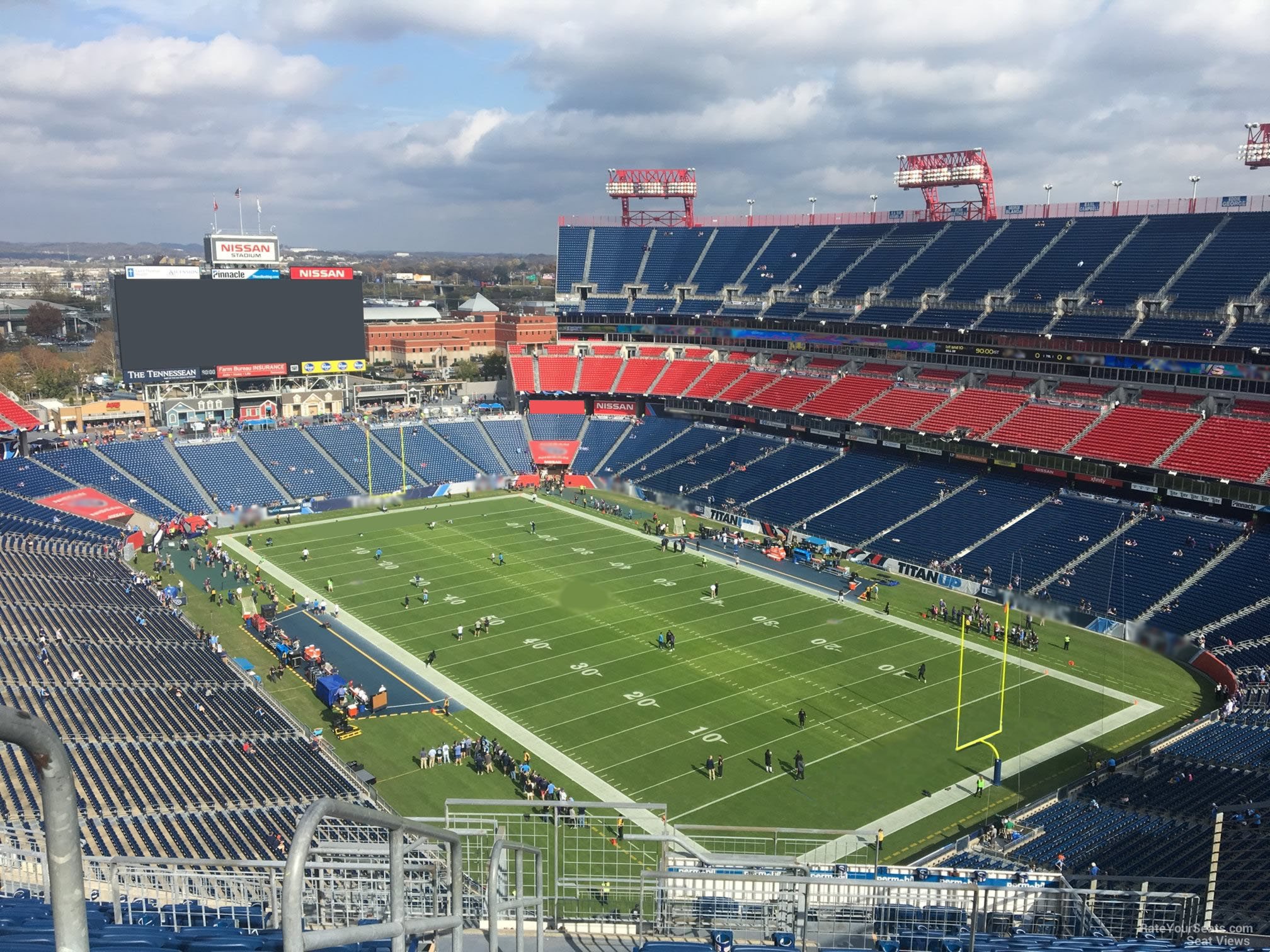 section 326, row aa seat view  for football - nissan stadium