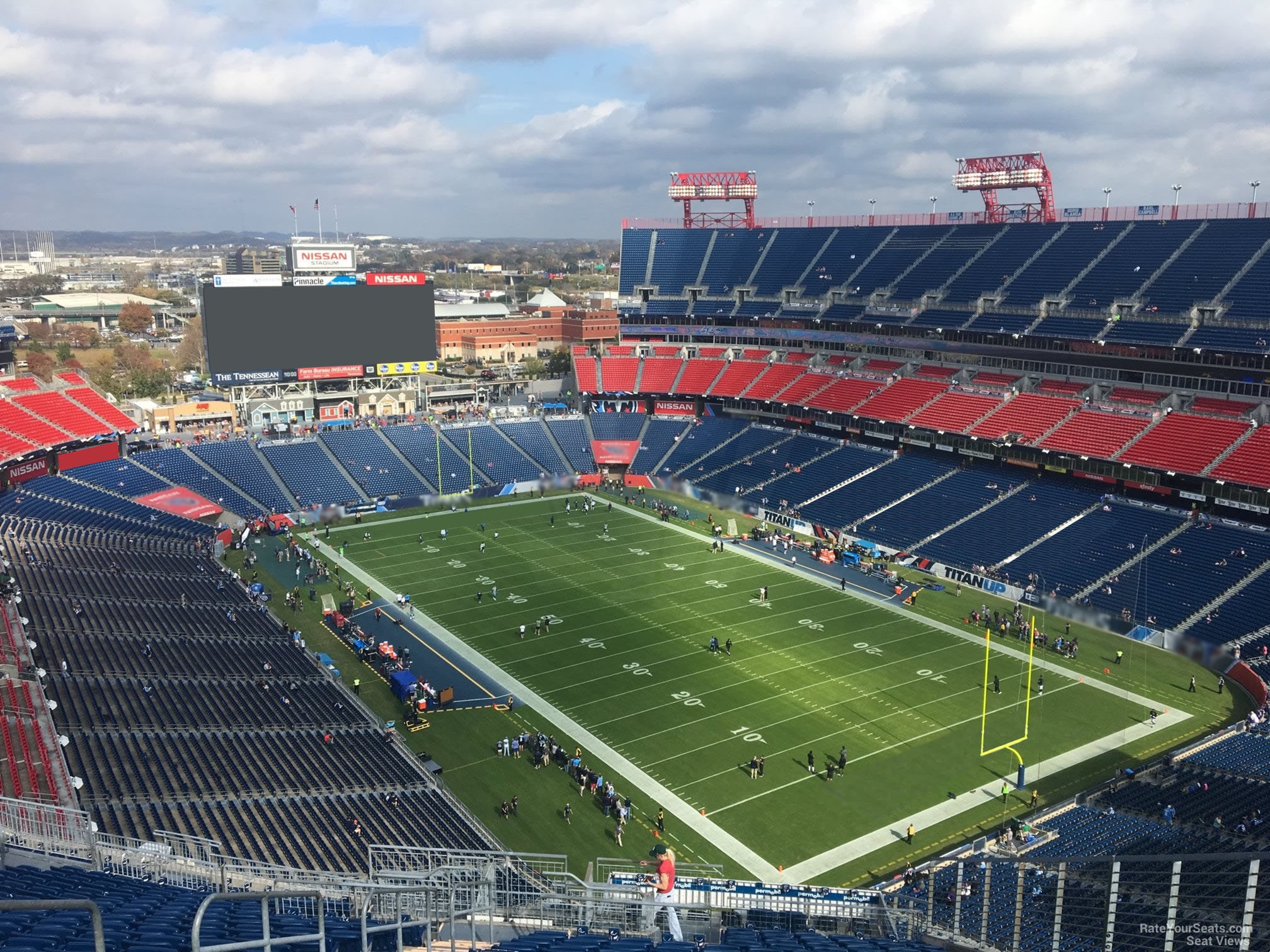 section 327, row aa seat view  for football - nissan stadium