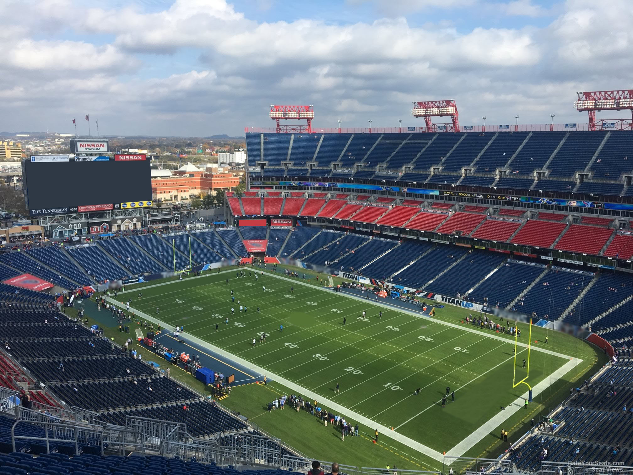 section 328, row aa seat view  for football - nissan stadium