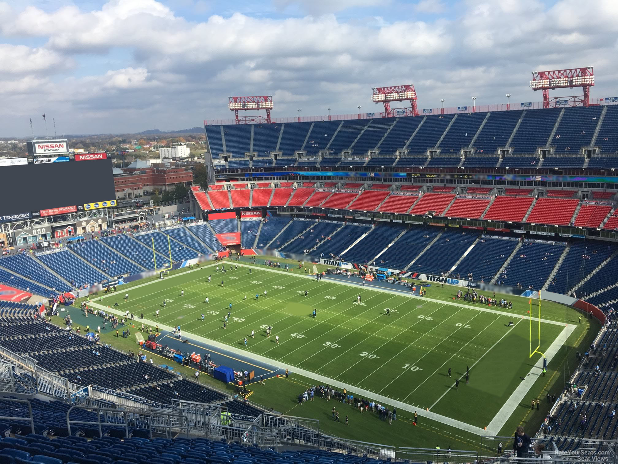 section 329, row aa seat view  for football - nissan stadium