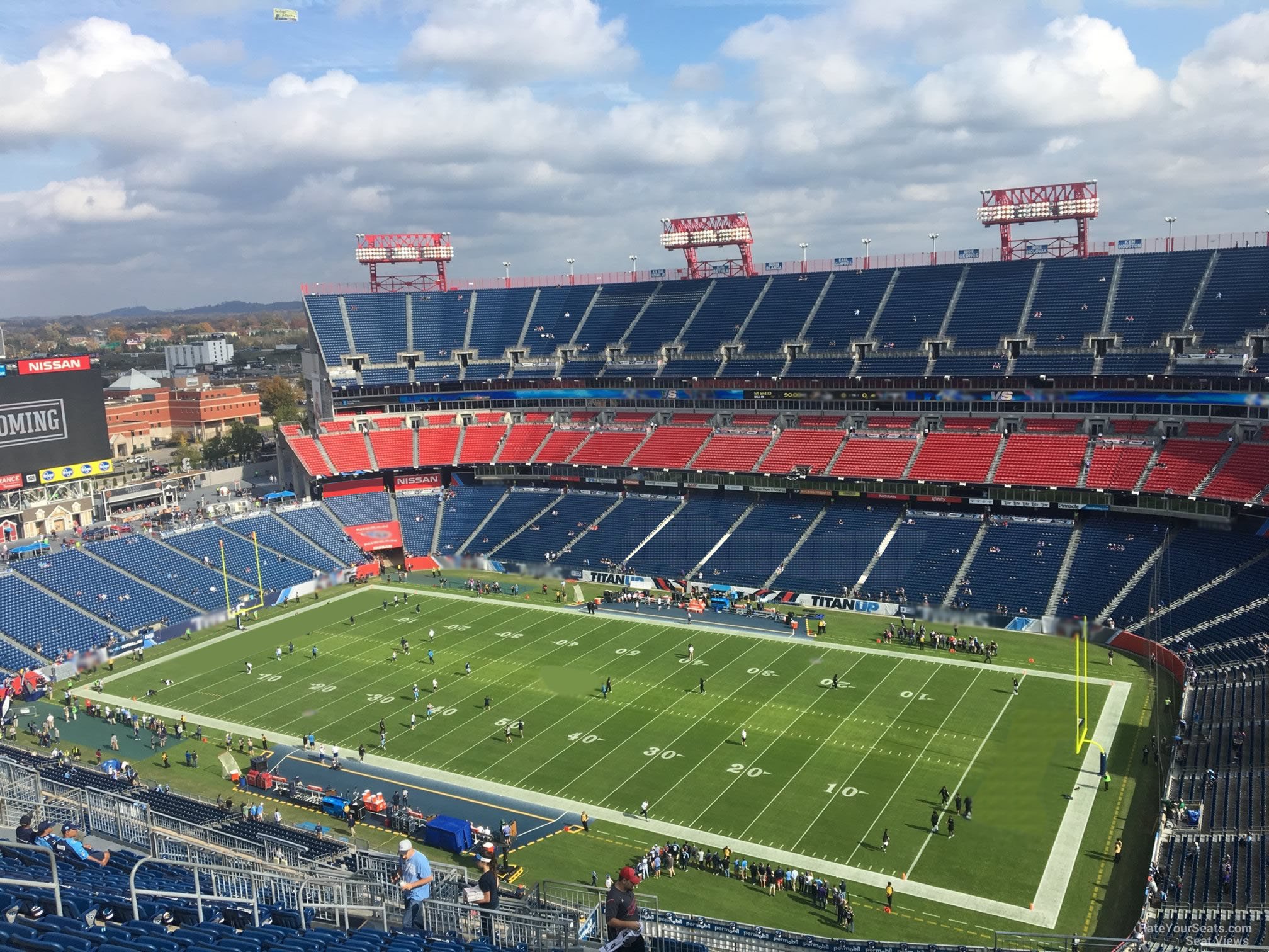section 330, row aa seat view  for football - nissan stadium