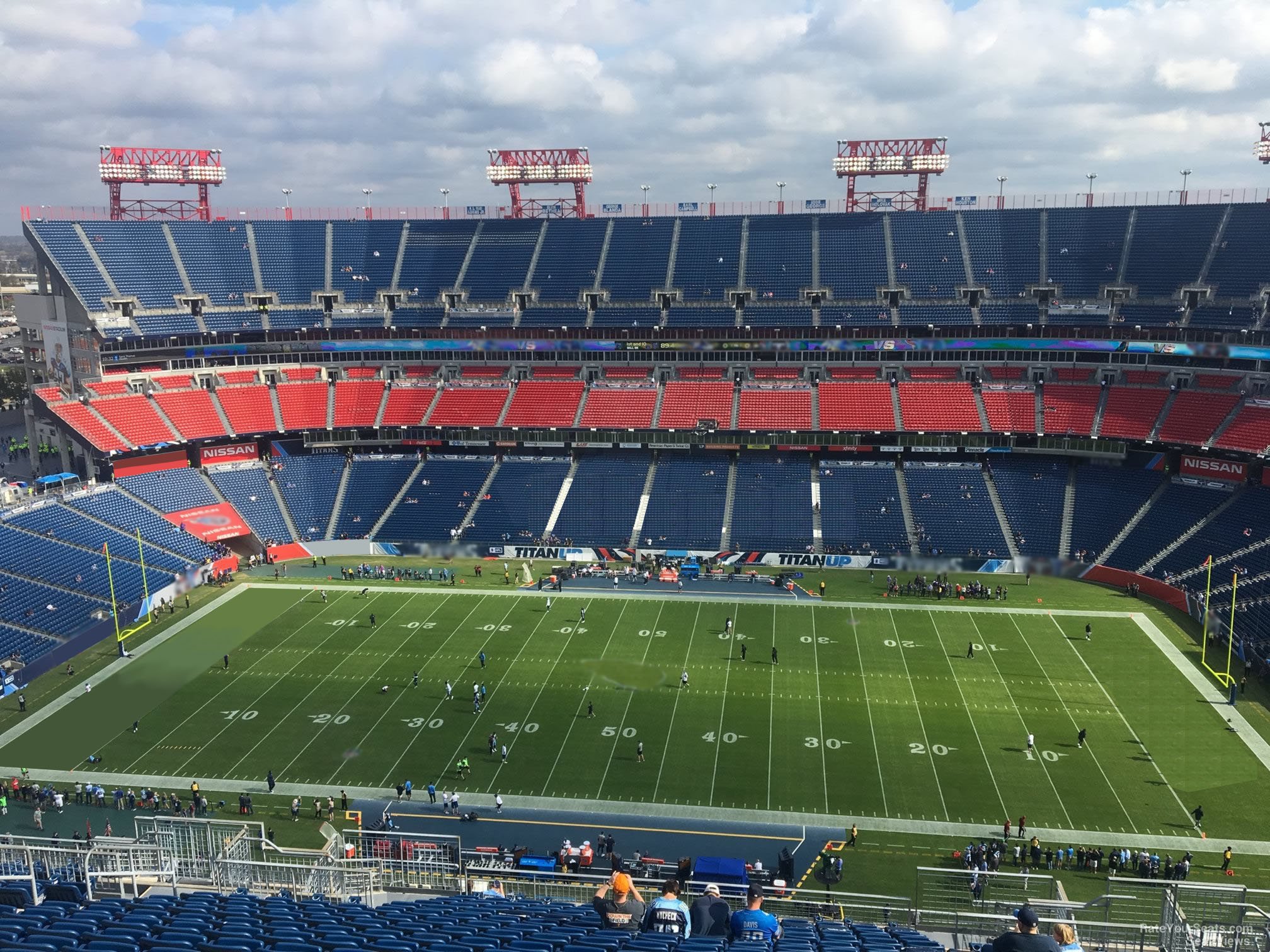section 334, row aa seat view  for football - nissan stadium