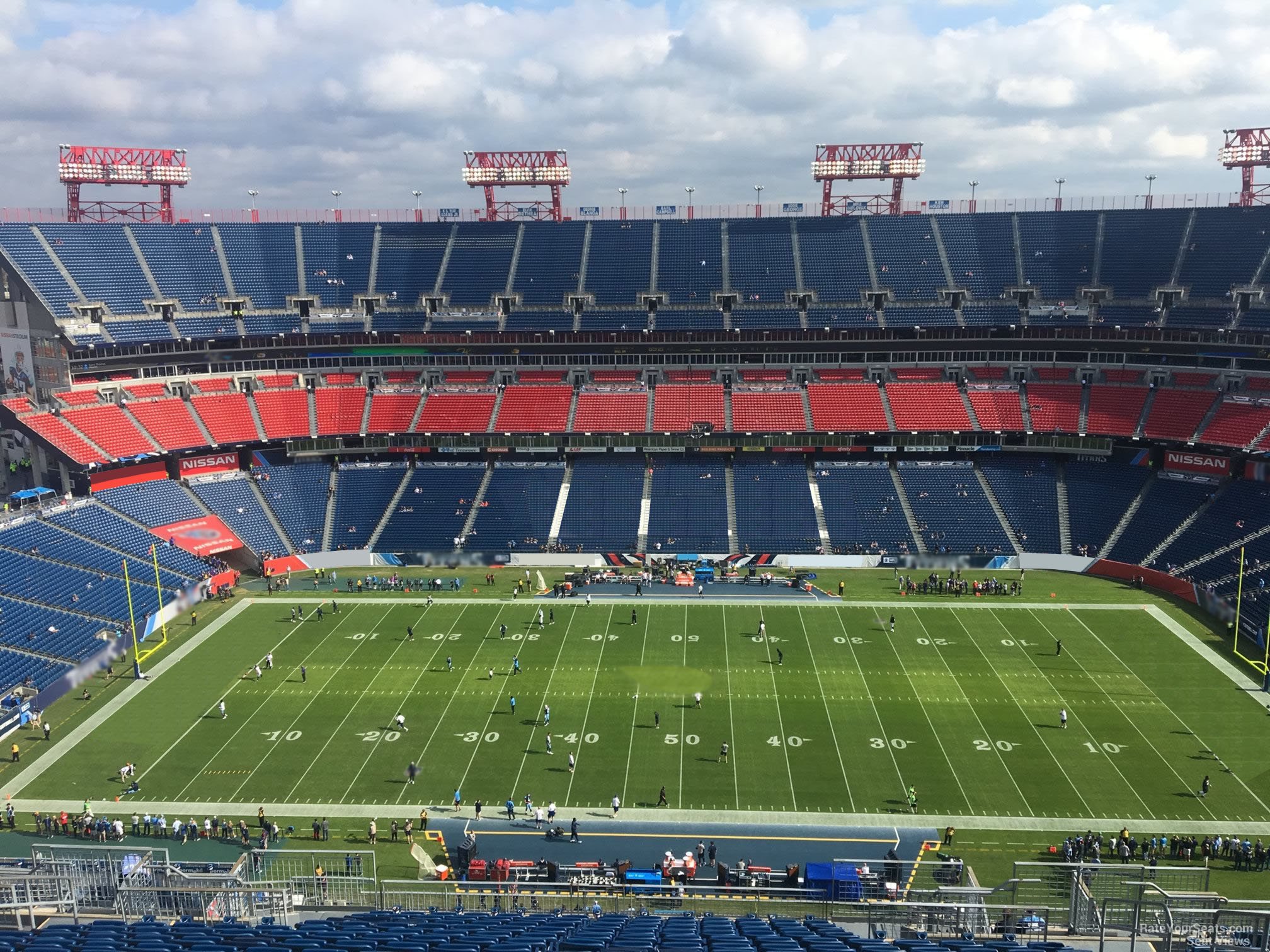 section 335, row aa seat view  for football - nissan stadium
