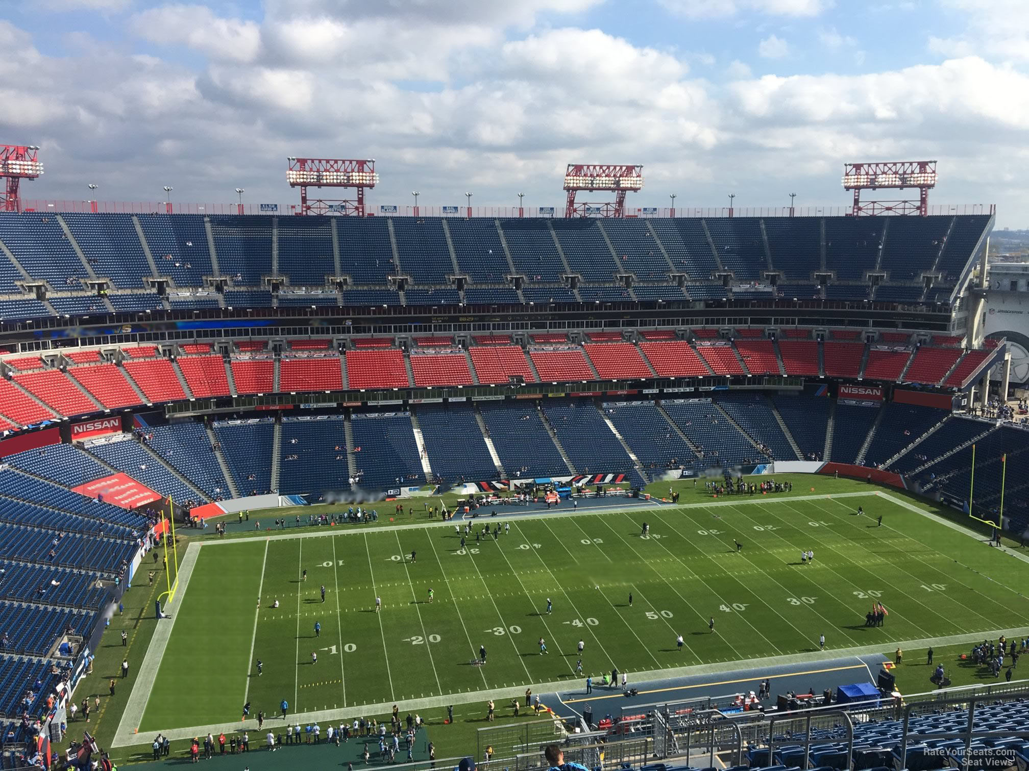section 338, row aa seat view  for football - nissan stadium