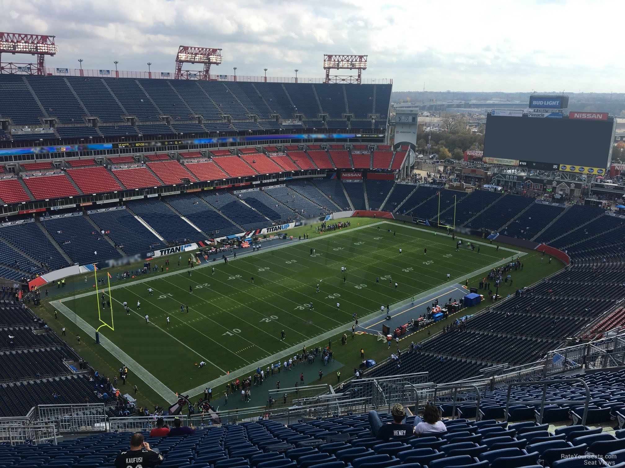 section 342, row aa seat view  for football - nissan stadium