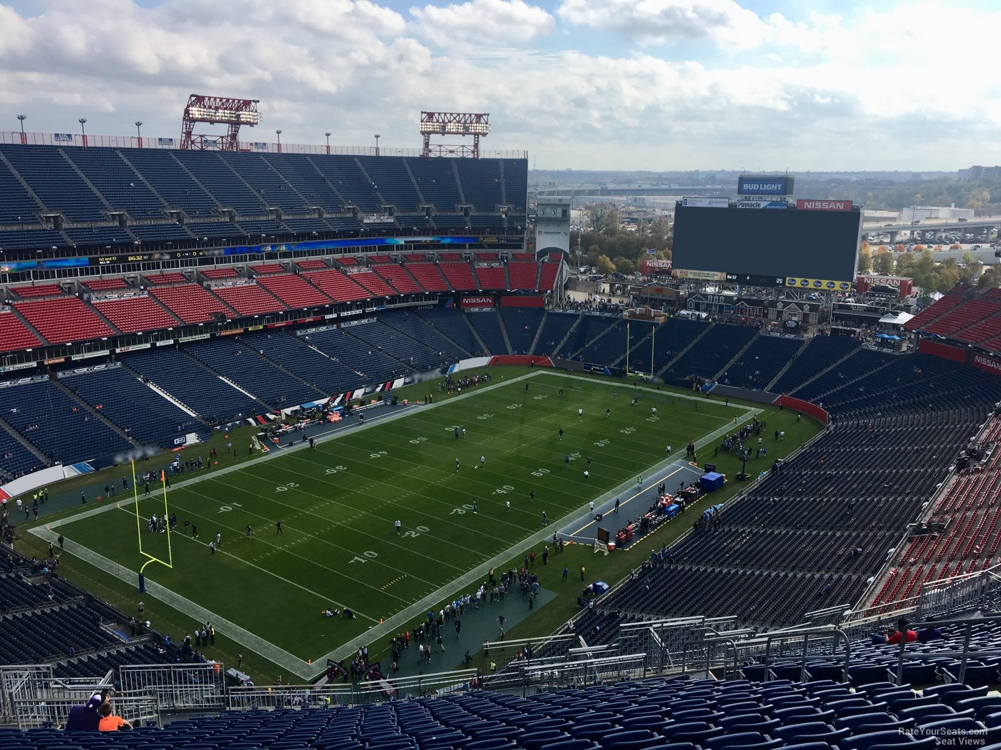 section 343, row aa seat view  for football - nissan stadium