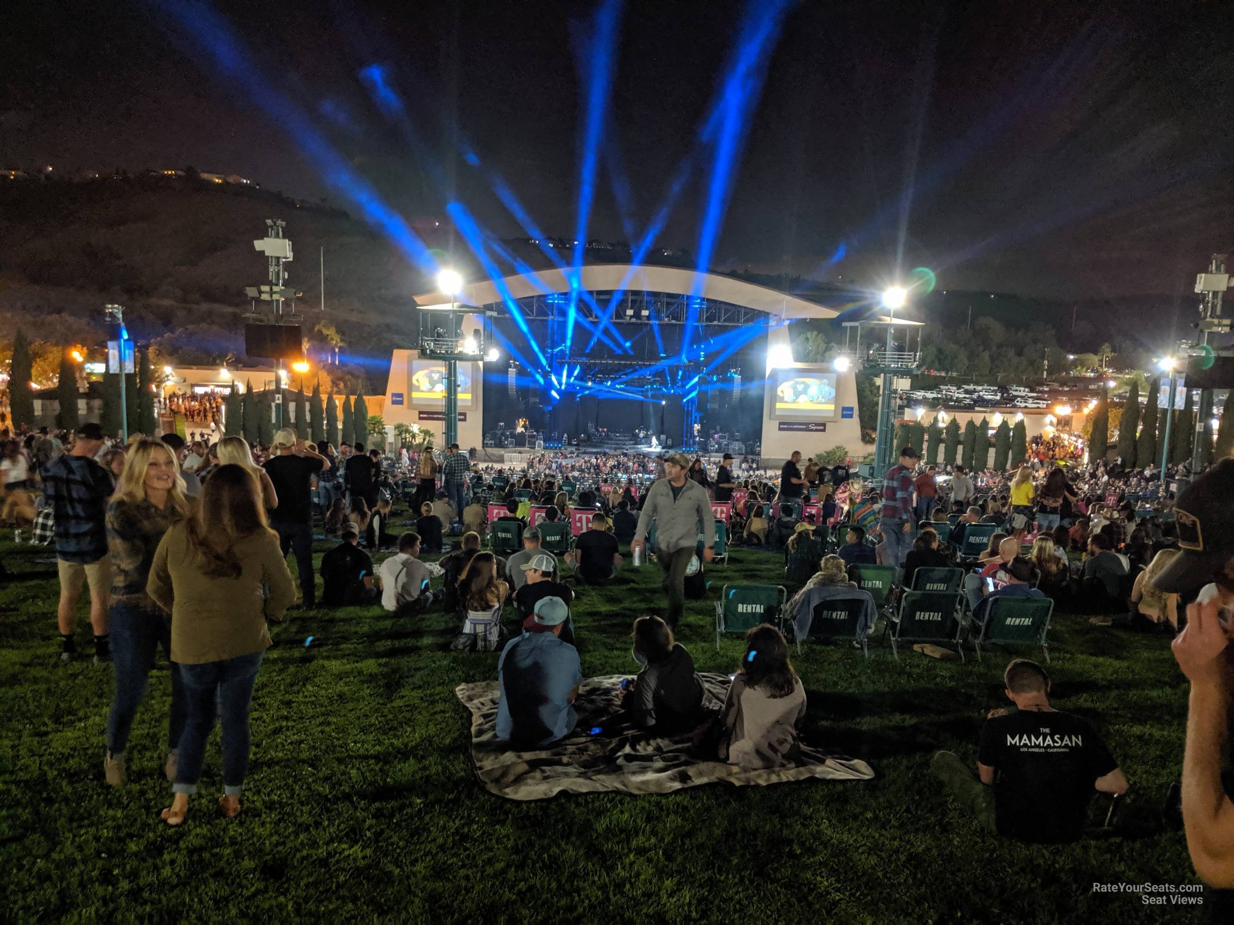 lawn seat view  - north island credit union amphitheatre (chula vista)