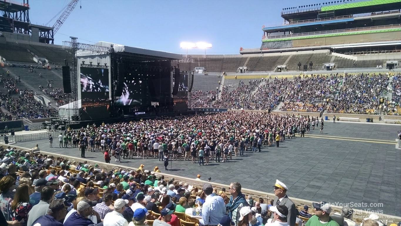section 10, row 26 seat view  for concert - notre dame stadium