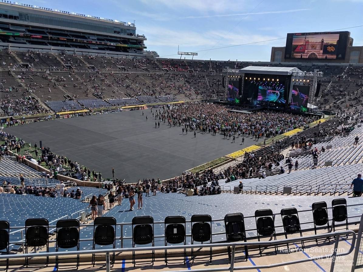section 133, row 6 seat view  for concert - notre dame stadium