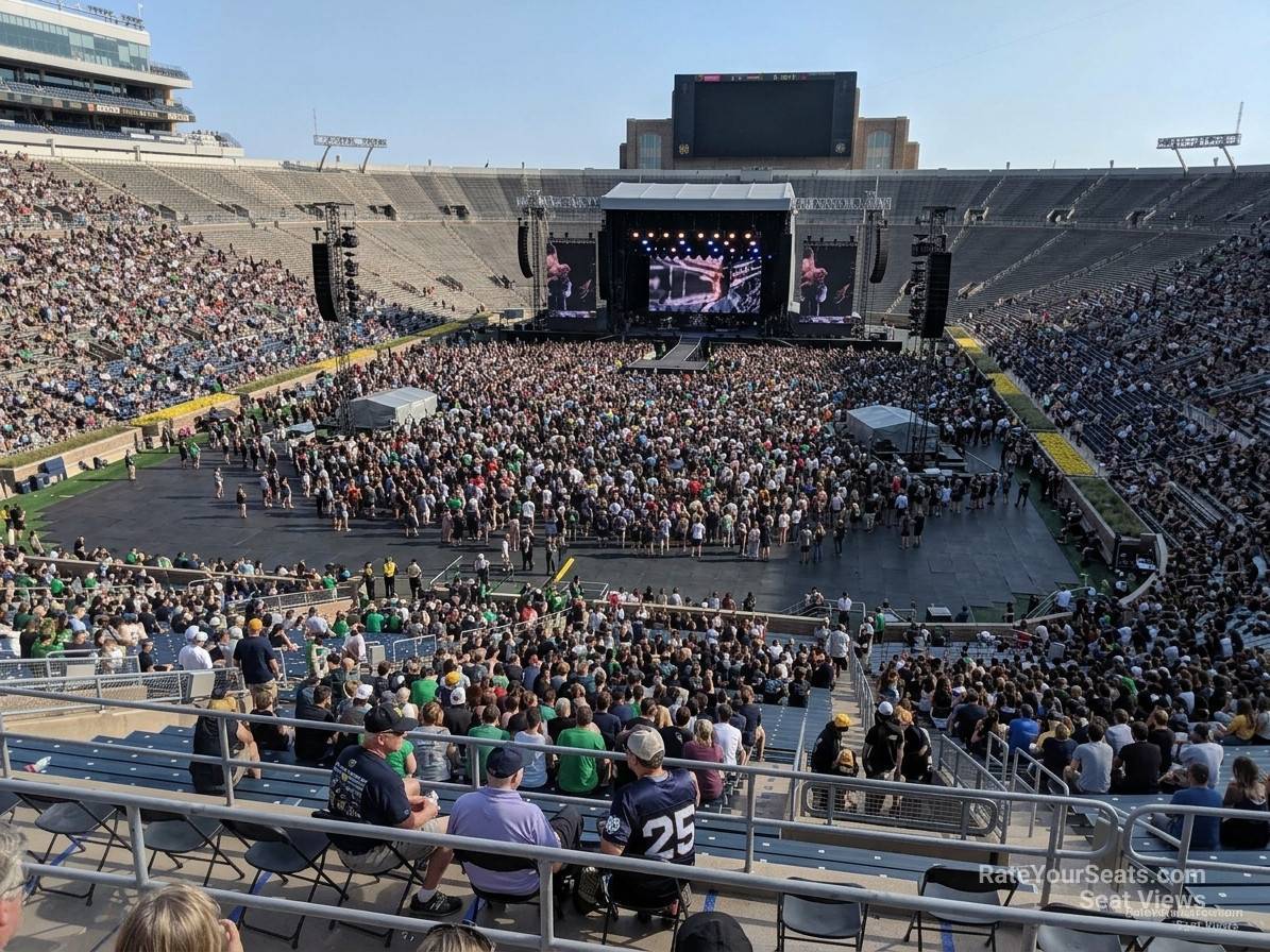 section 136, row 6 seat view  for concert - notre dame stadium