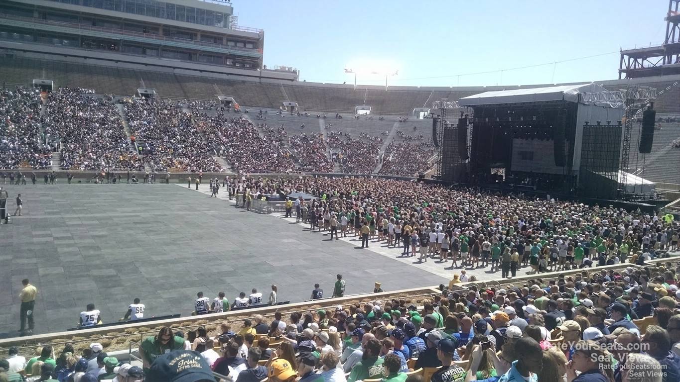 section 27, row 26 seat view  for concert - notre dame stadium