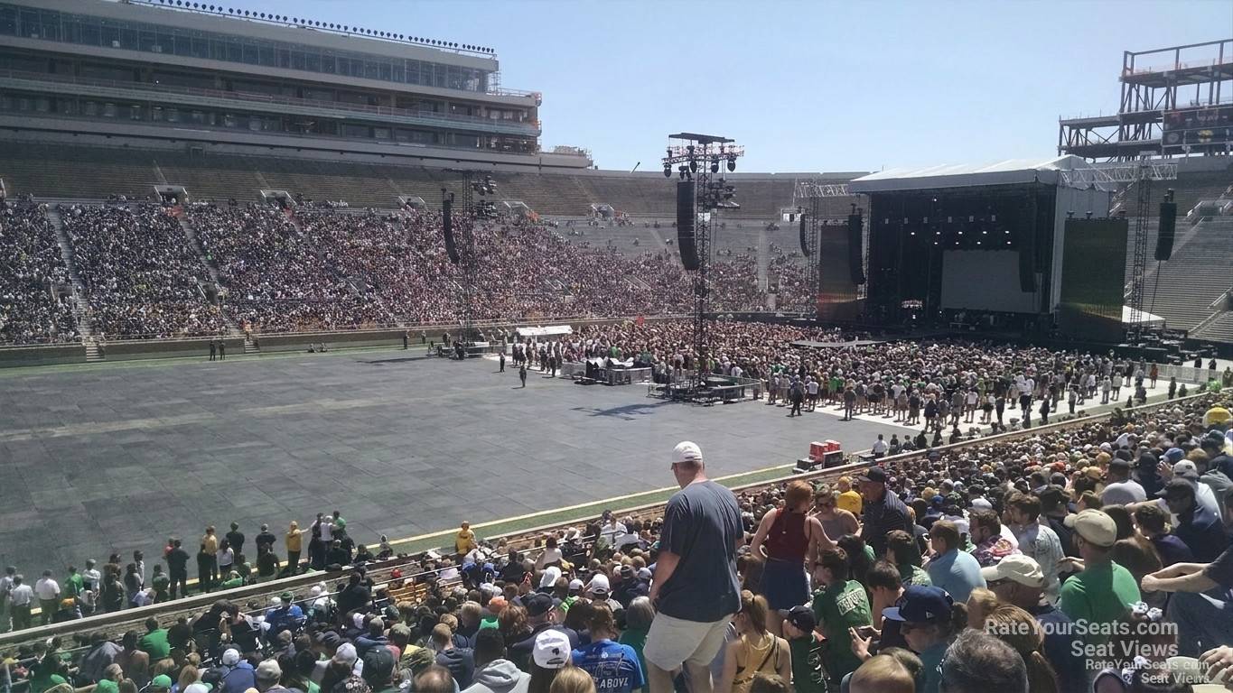 section 30, row 40 seat view  for concert - notre dame stadium