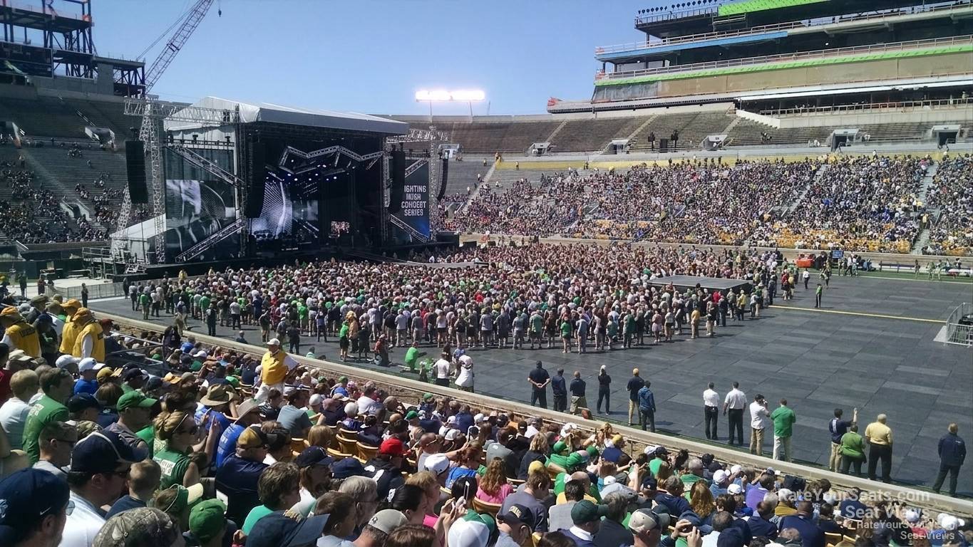 section 8, row 26 seat view  for concert - notre dame stadium