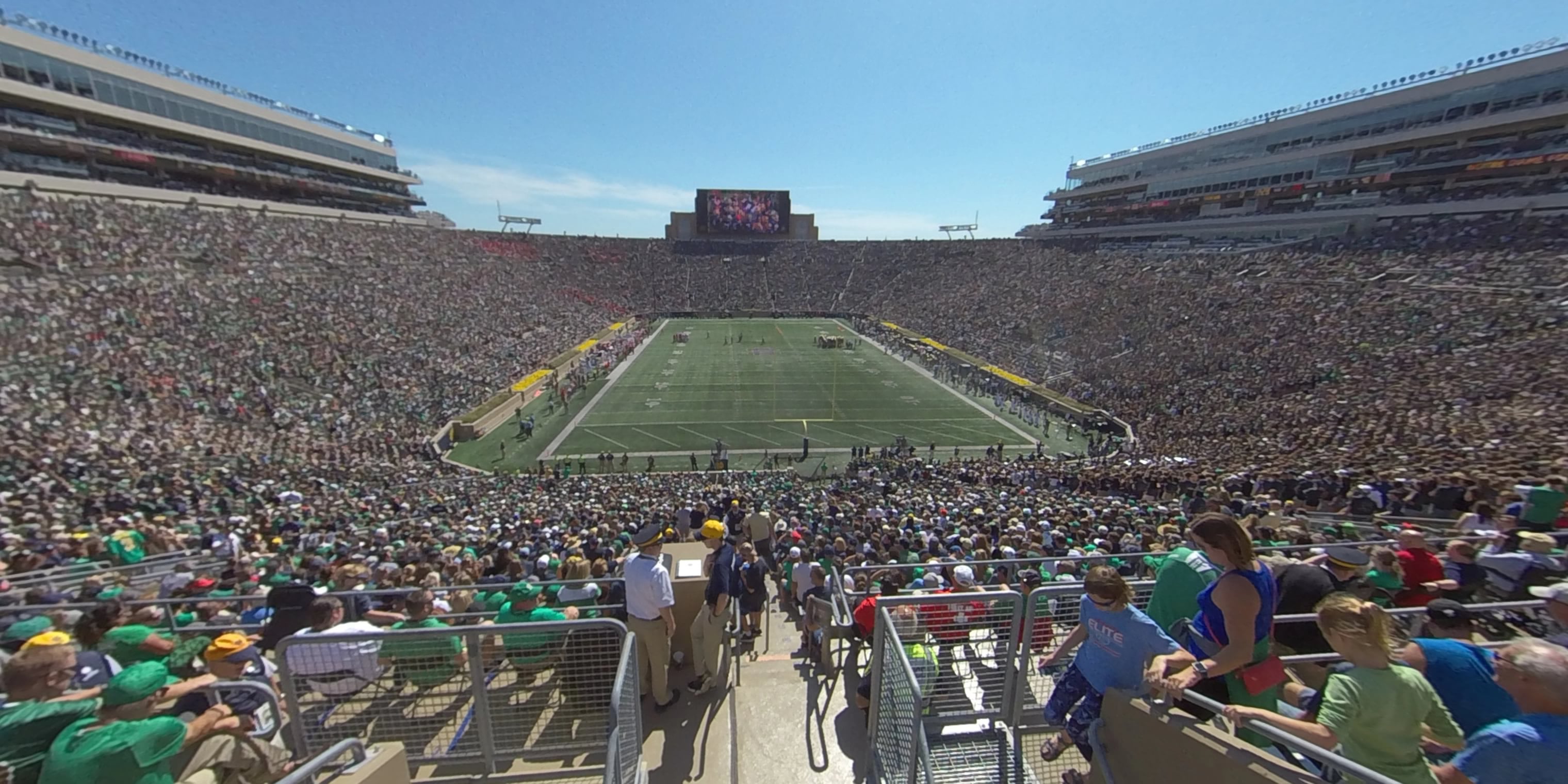 section 101 panoramic seat view  for football - notre dame stadium