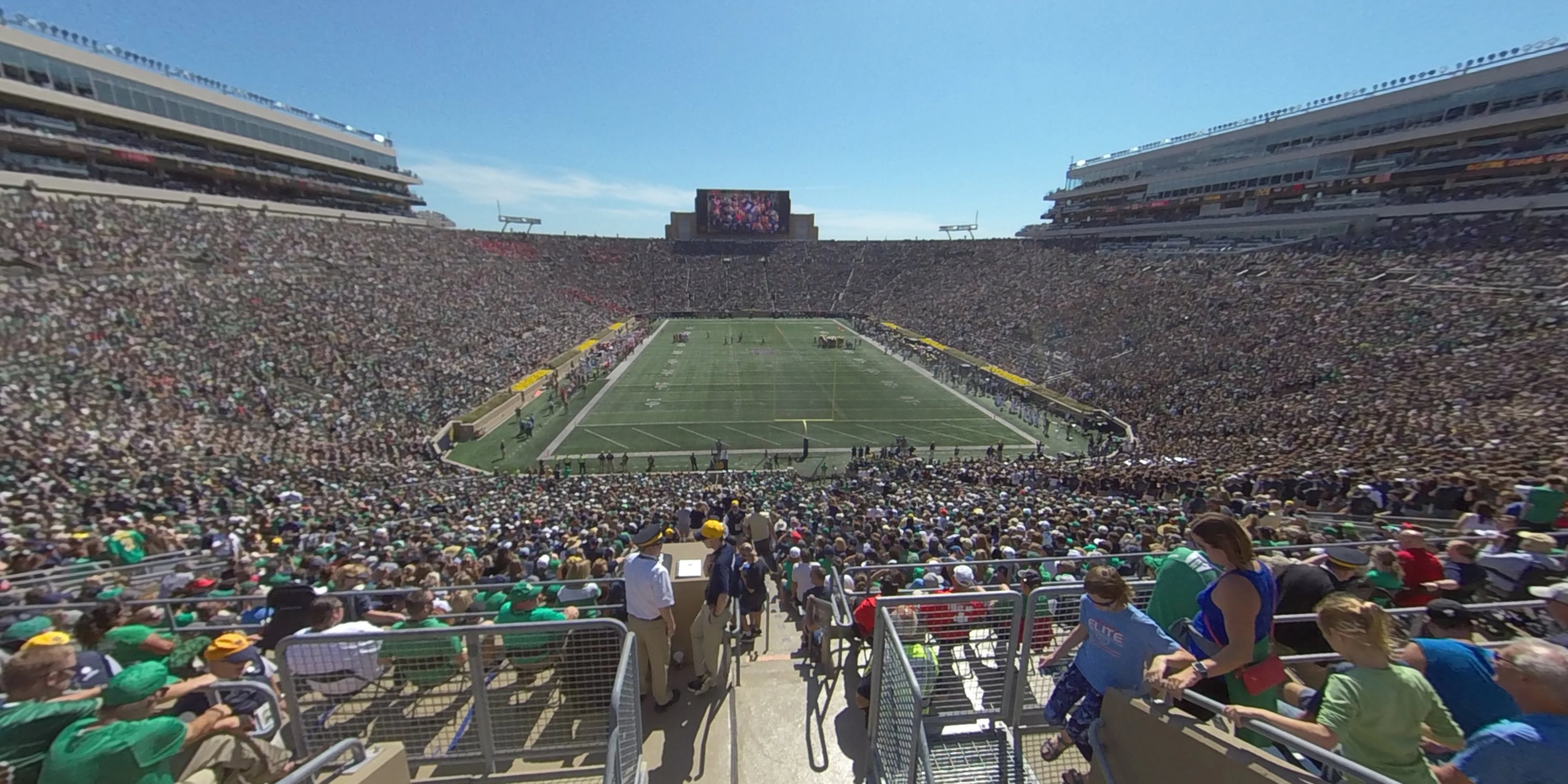 section 101 panoramic seat view  - notre dame stadium