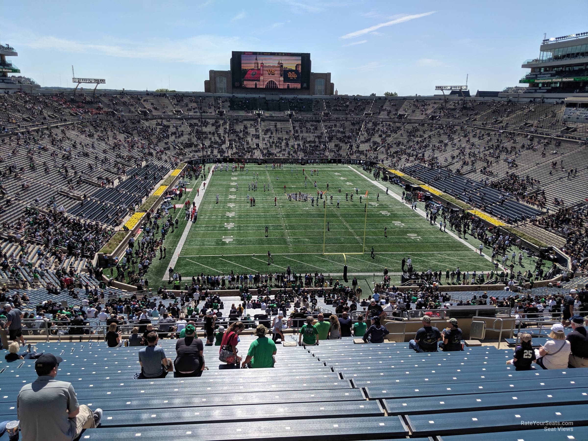 section 102, row 26 seat view  for football - notre dame stadium