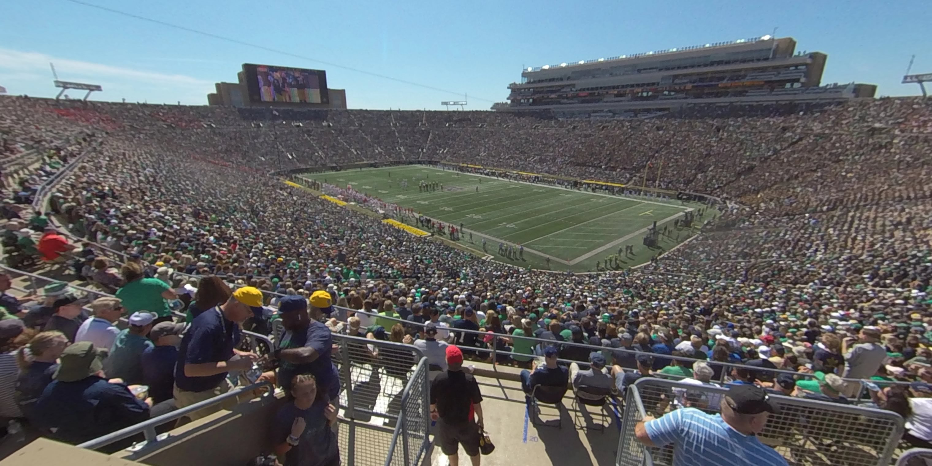 section 105 panoramic seat view  - notre dame stadium