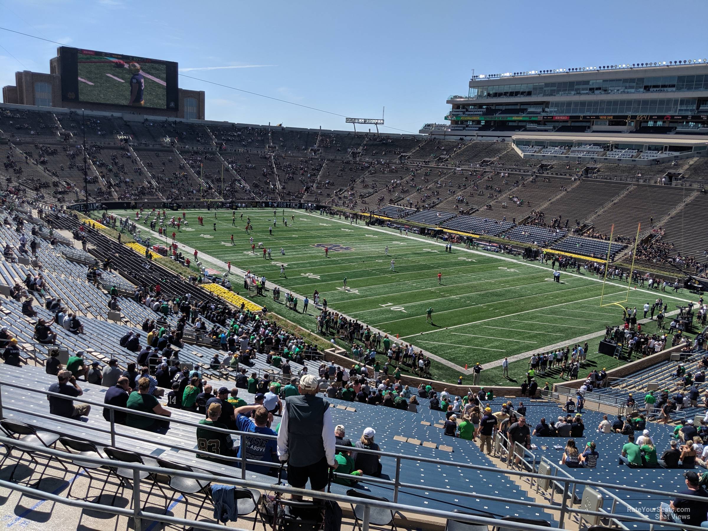 section 105, row 6 seat view  - notre dame stadium