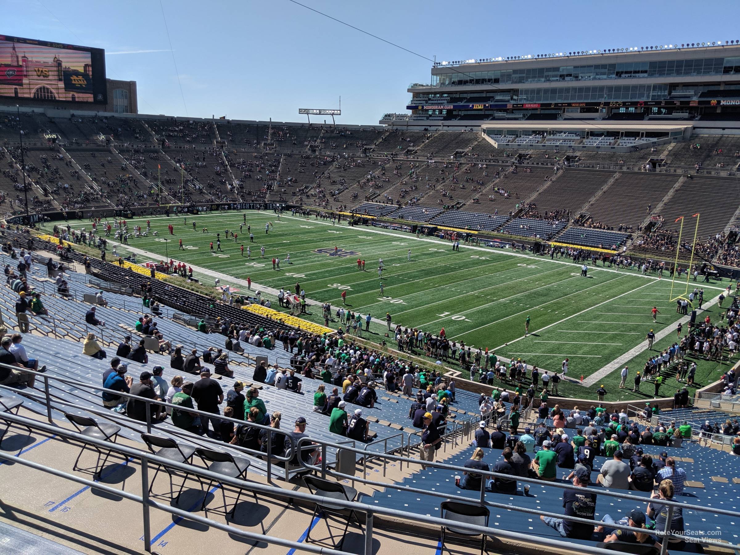section 106, row 6 seat view  for football - notre dame stadium