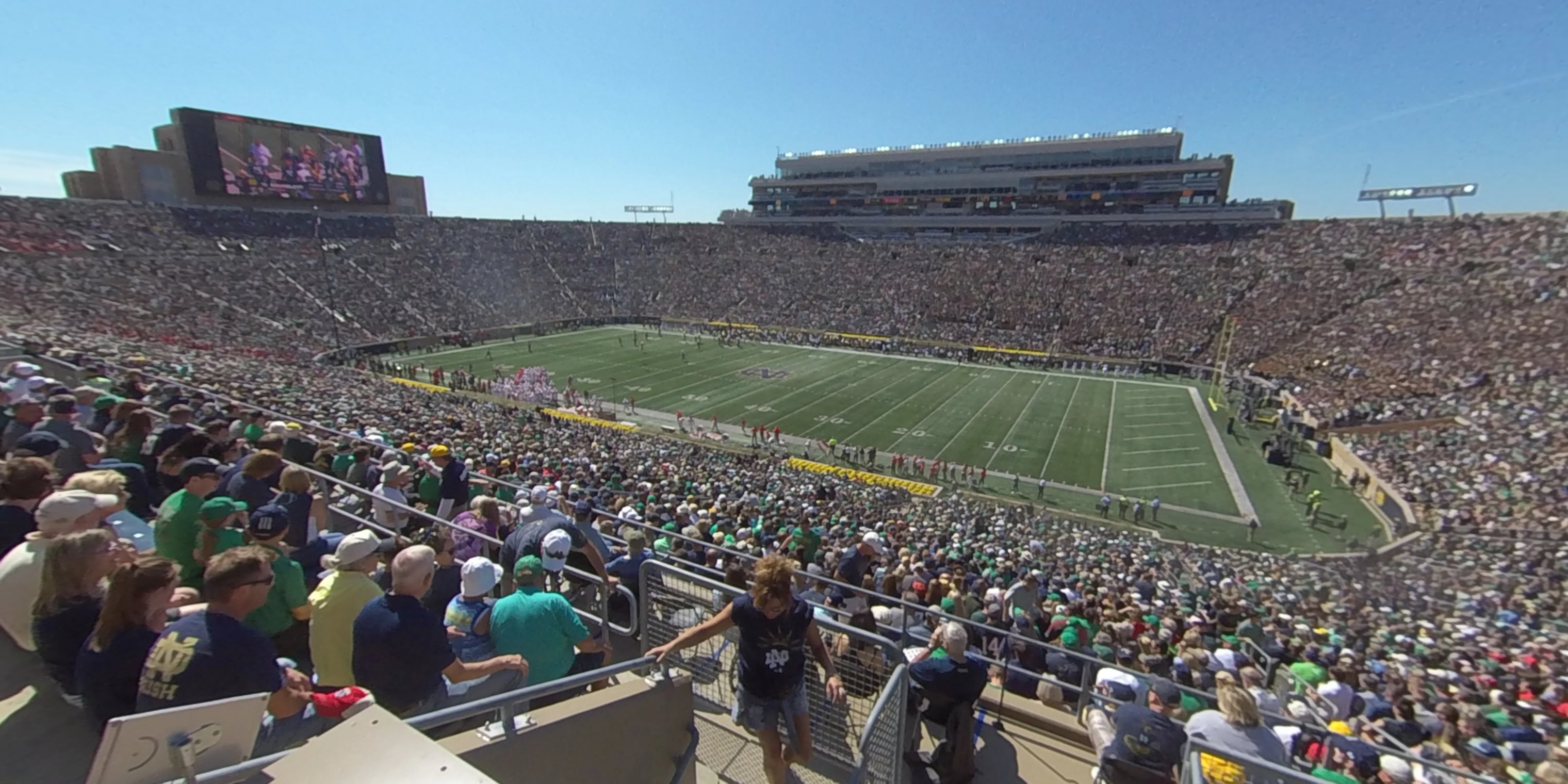 section 107 panoramic seat view  for football - notre dame stadium